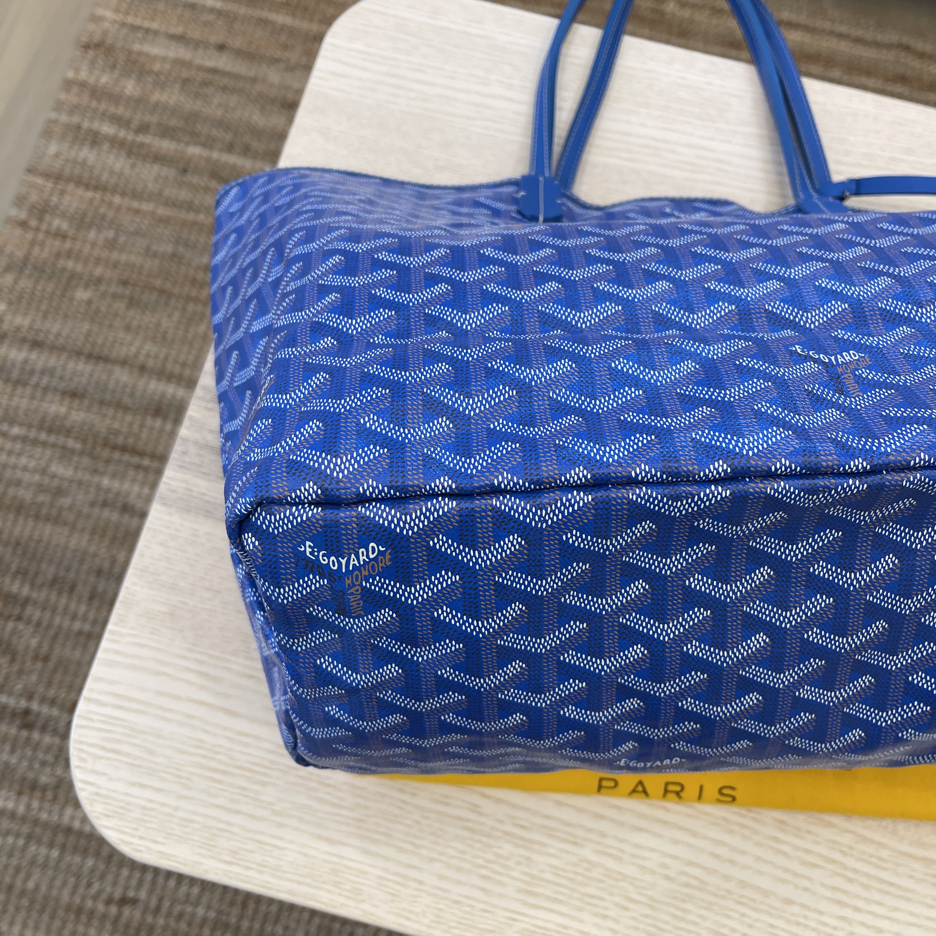 Goyard handbag Shopping Saint Louis PM blue Cloth ref.876102 - Joli Closet