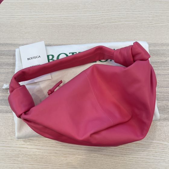Bottega Veneta Nappa Mini Double Knot Bag Hot Pink