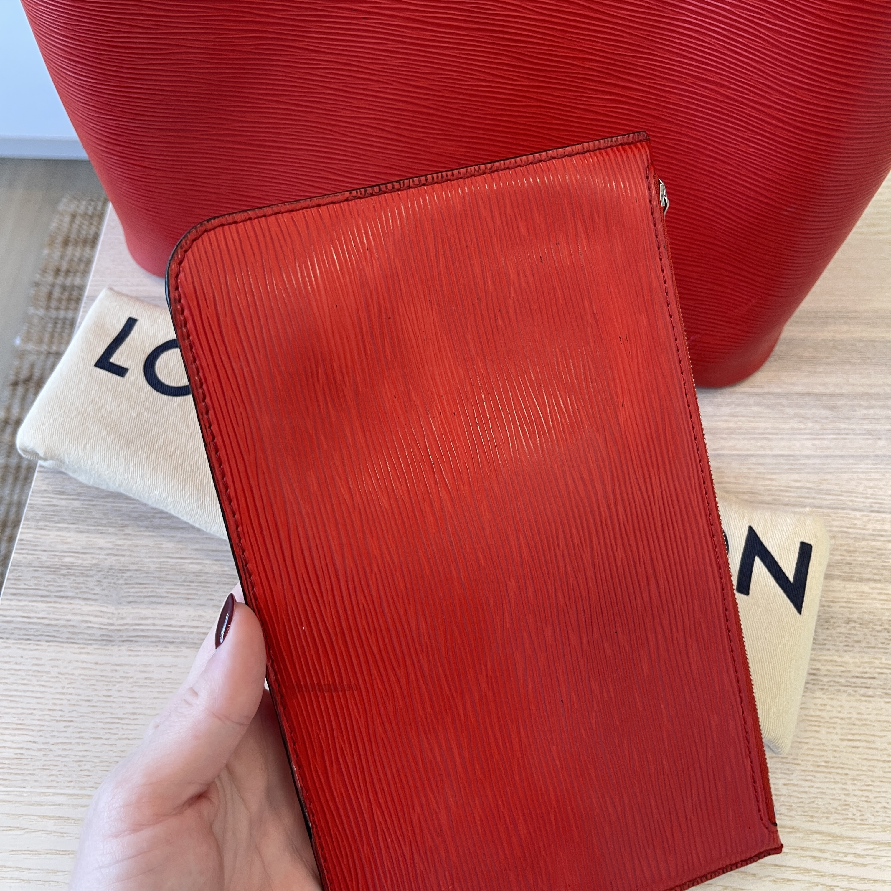 Louis Vuitton Epi Neverfull MM Red