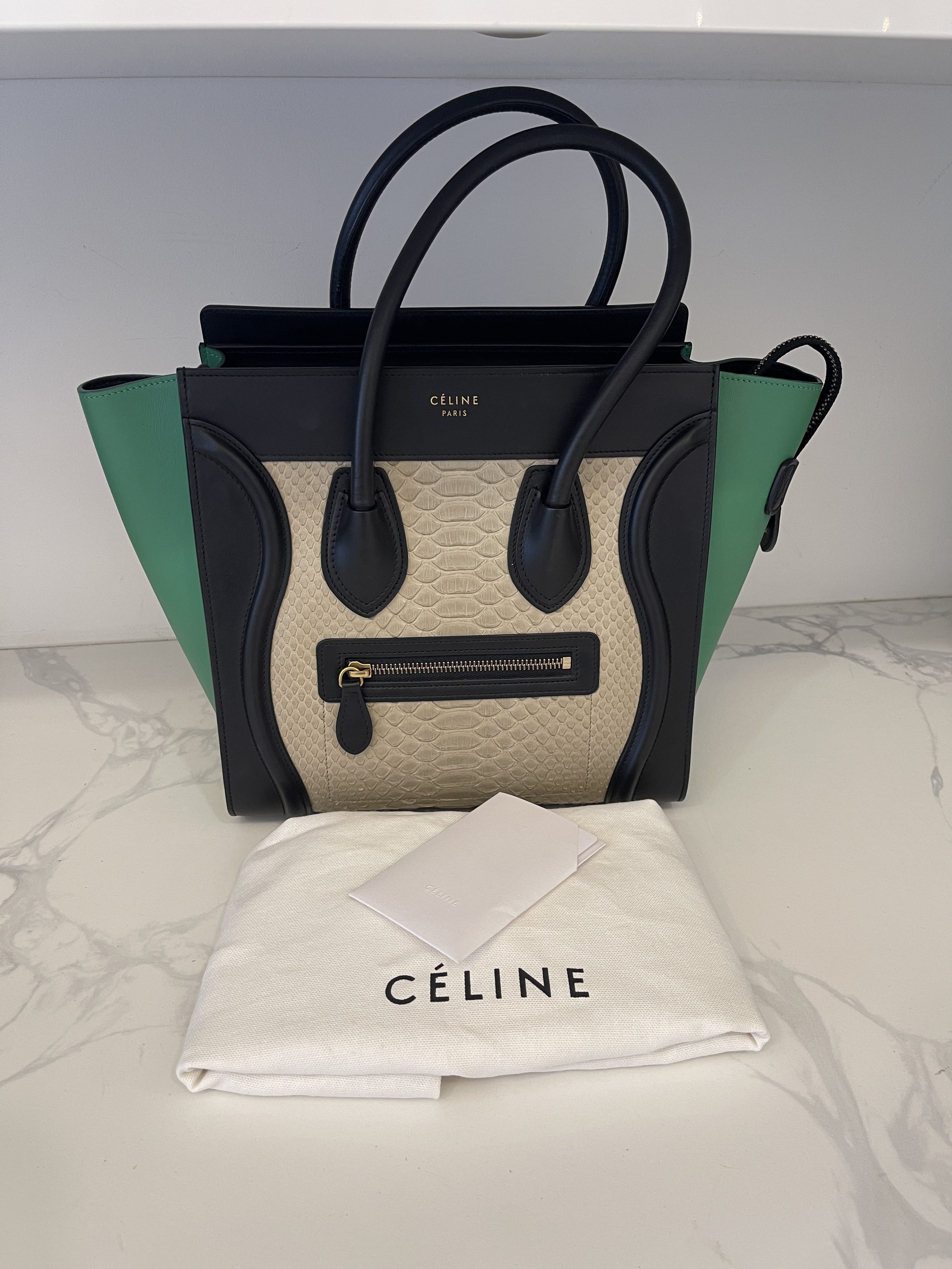 Celine Tri-Color Micro Luggage Bag