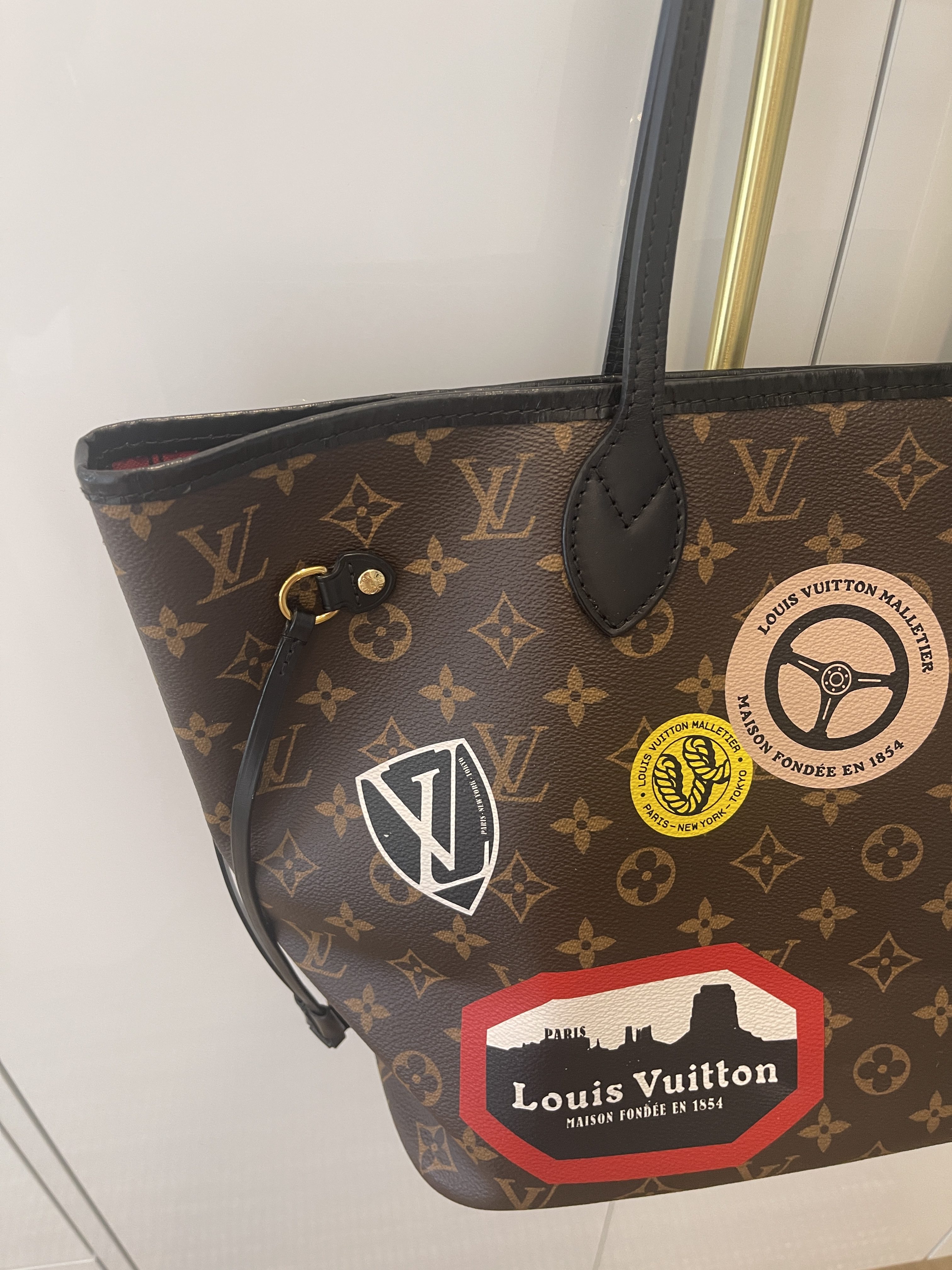 Louis Vuitton, Bags, Louis Vouton Neverfull Mm My Lv World Tour