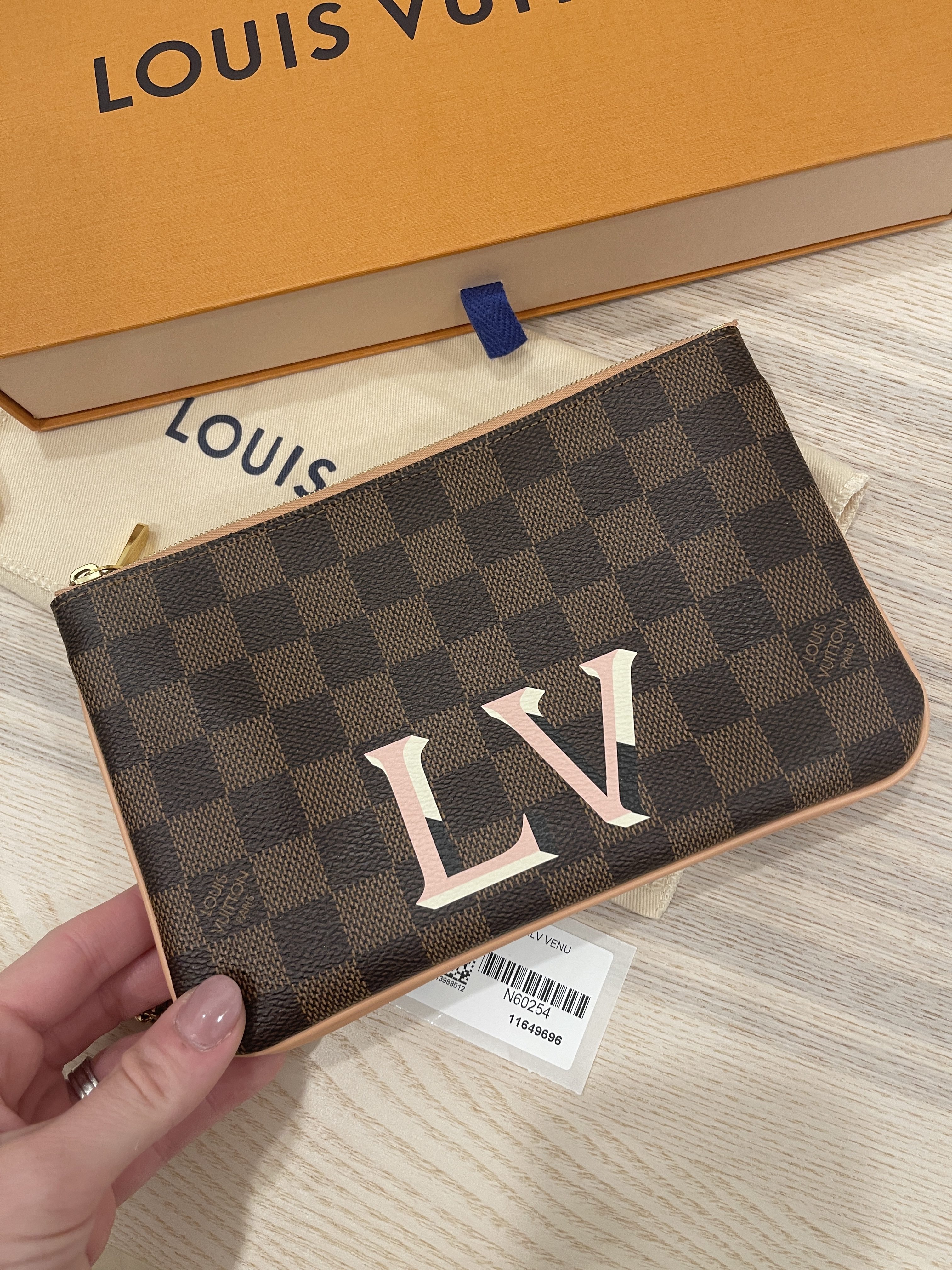 Shop Louis Vuitton DAMIER 2021-22FW Double zip pochette (N60460) by SkyNS