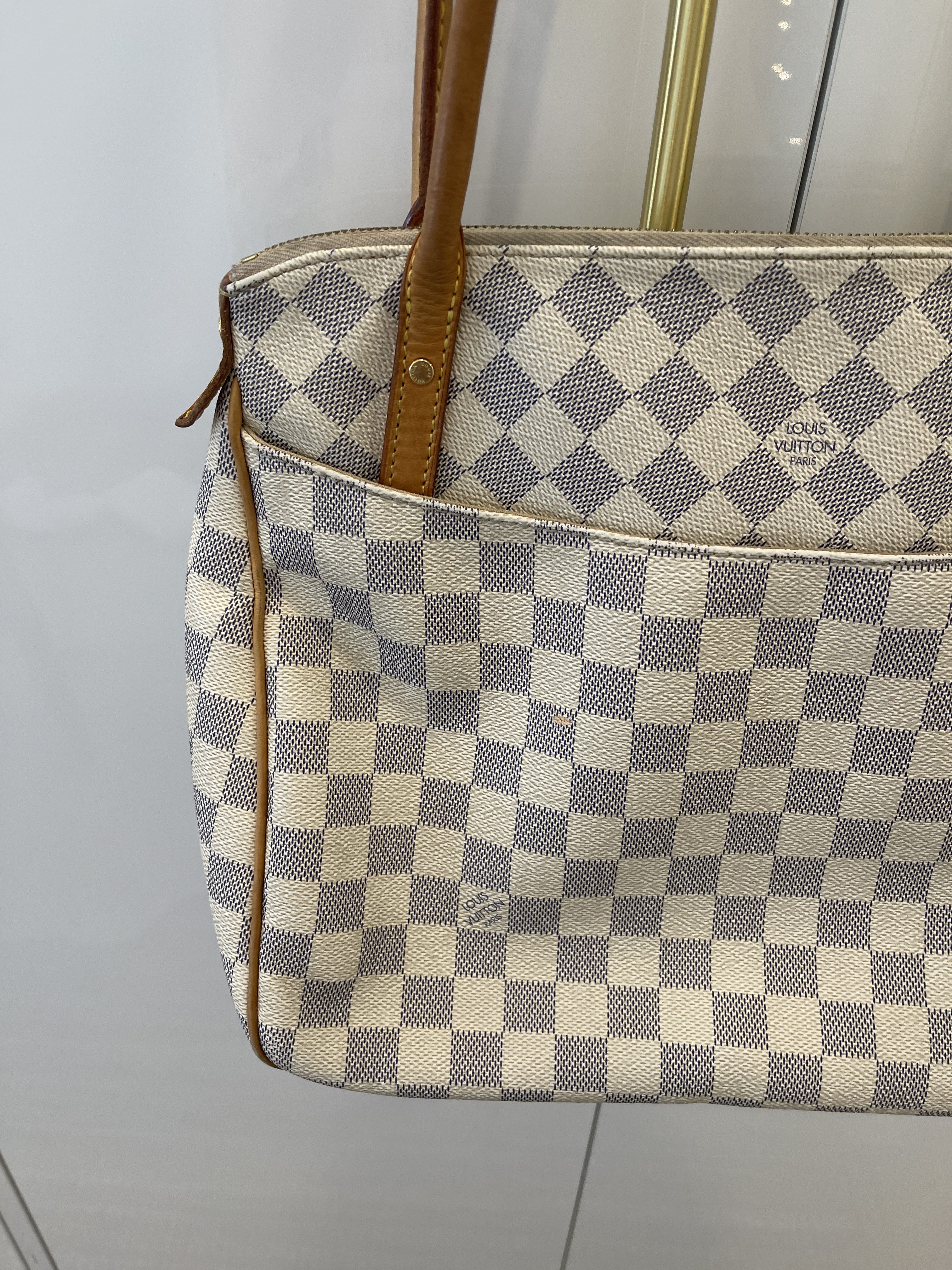 Louis Vuitton Damier Azur Figheri tote bag Beige Cloth ref.591536