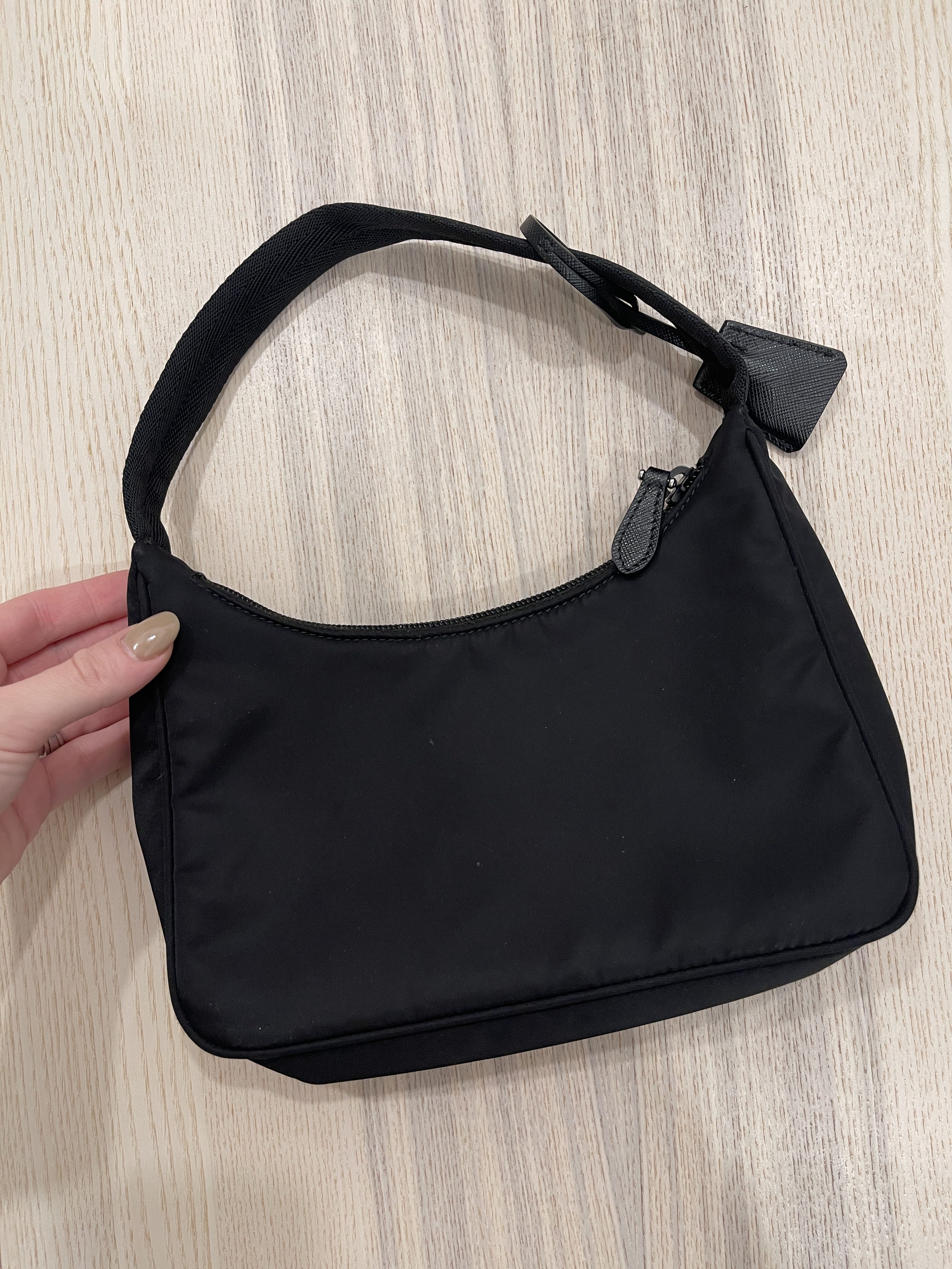 PRADA Tessuto Nylon Mini Re-Edition 2000 Shoulder Bag Black 1096362
