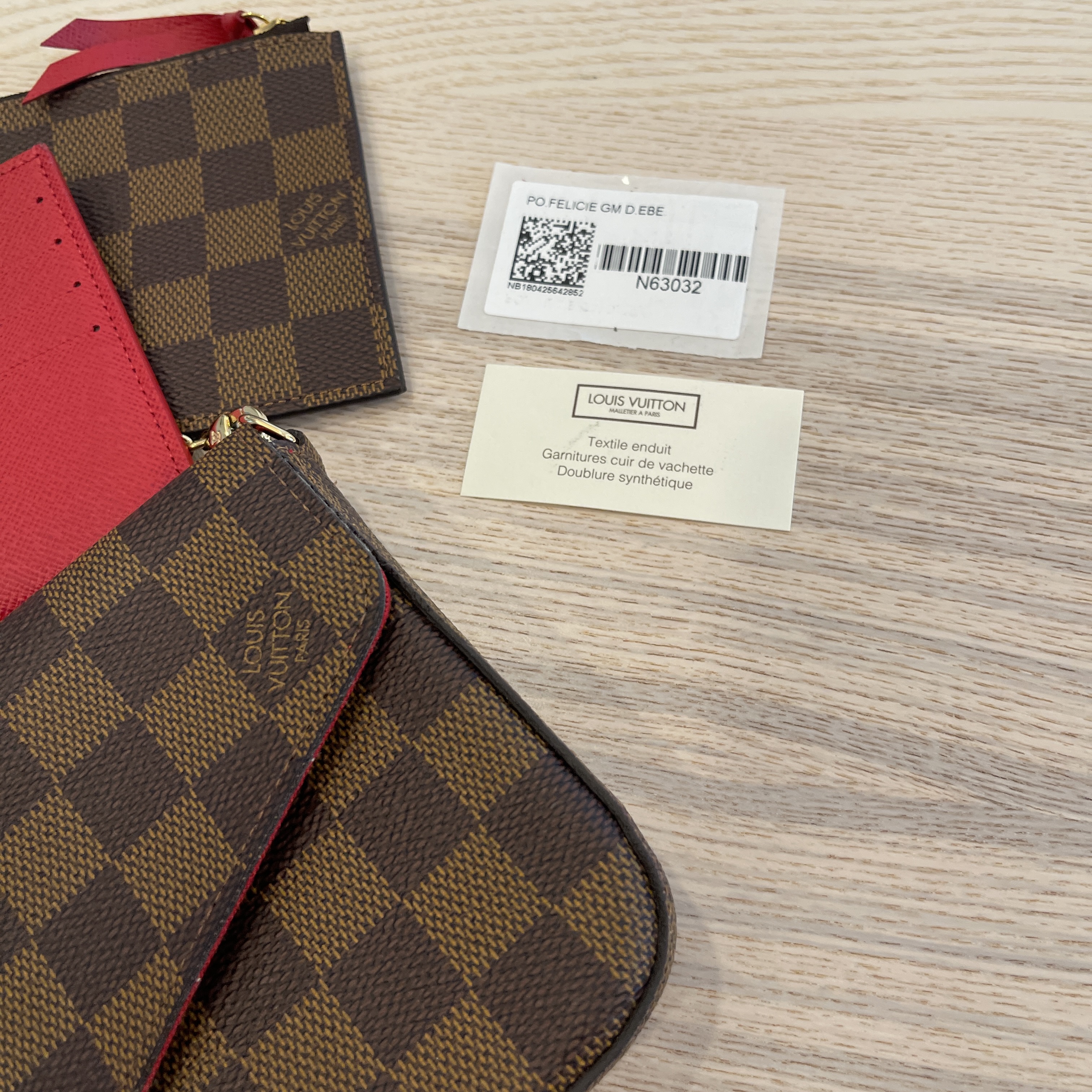 Félicie Pochette Damier Ebene Canvas - Wallets and Small Leather