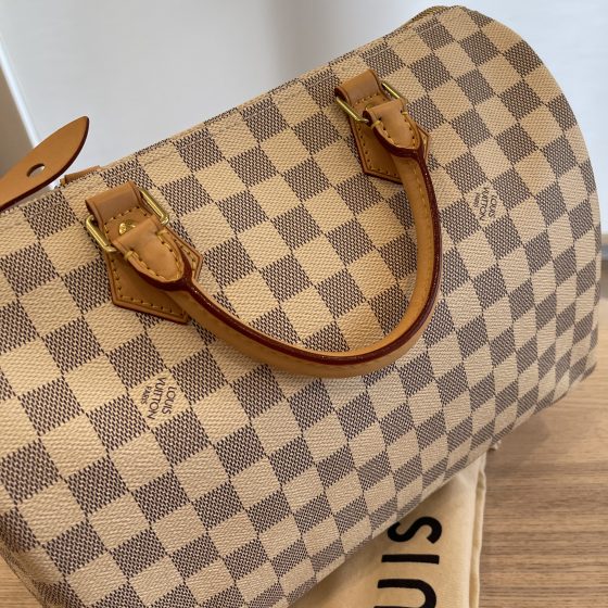 tas handbag Louis Vuitton Damier Azur Speedy 30 Hand Bag