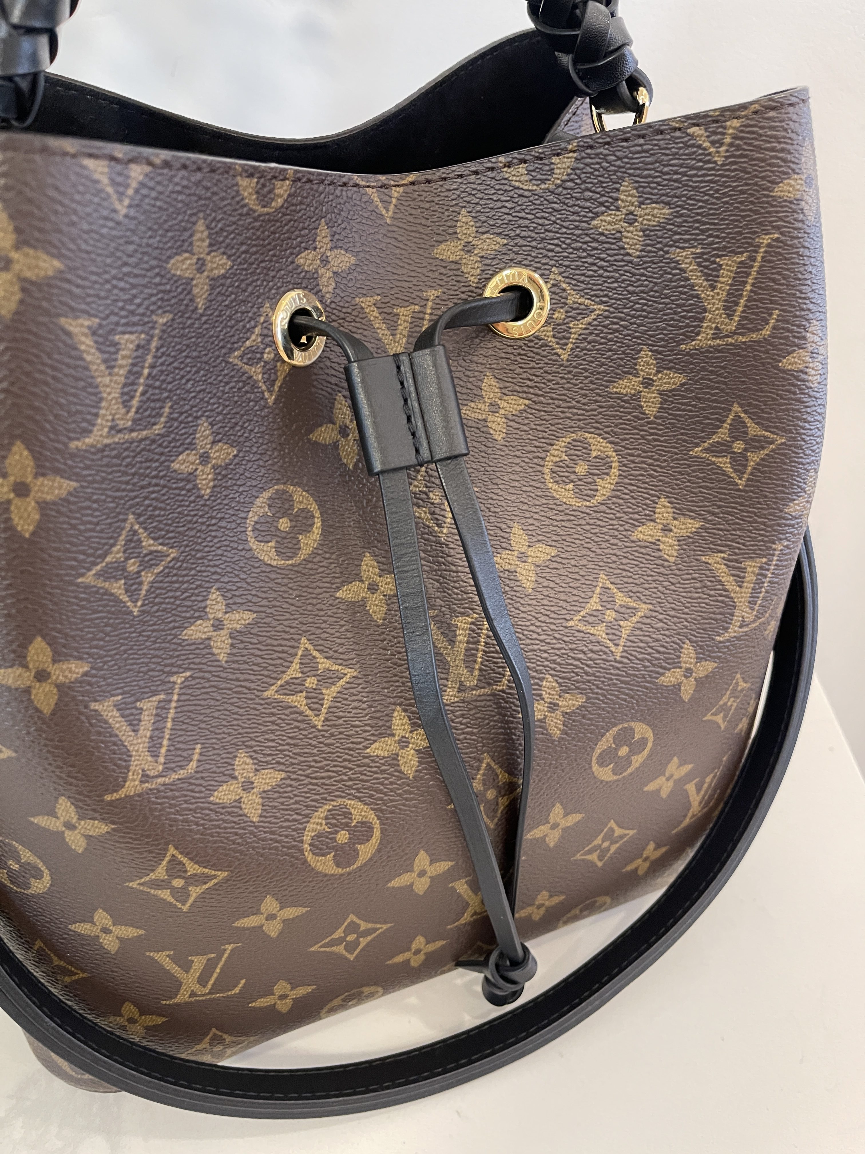 HER Authentic - Brand New Louis Vuitton Monogram Neo Noe Noir. Comes with  the dust bag, & strap. $1,675. DM for pictures & an invoice.