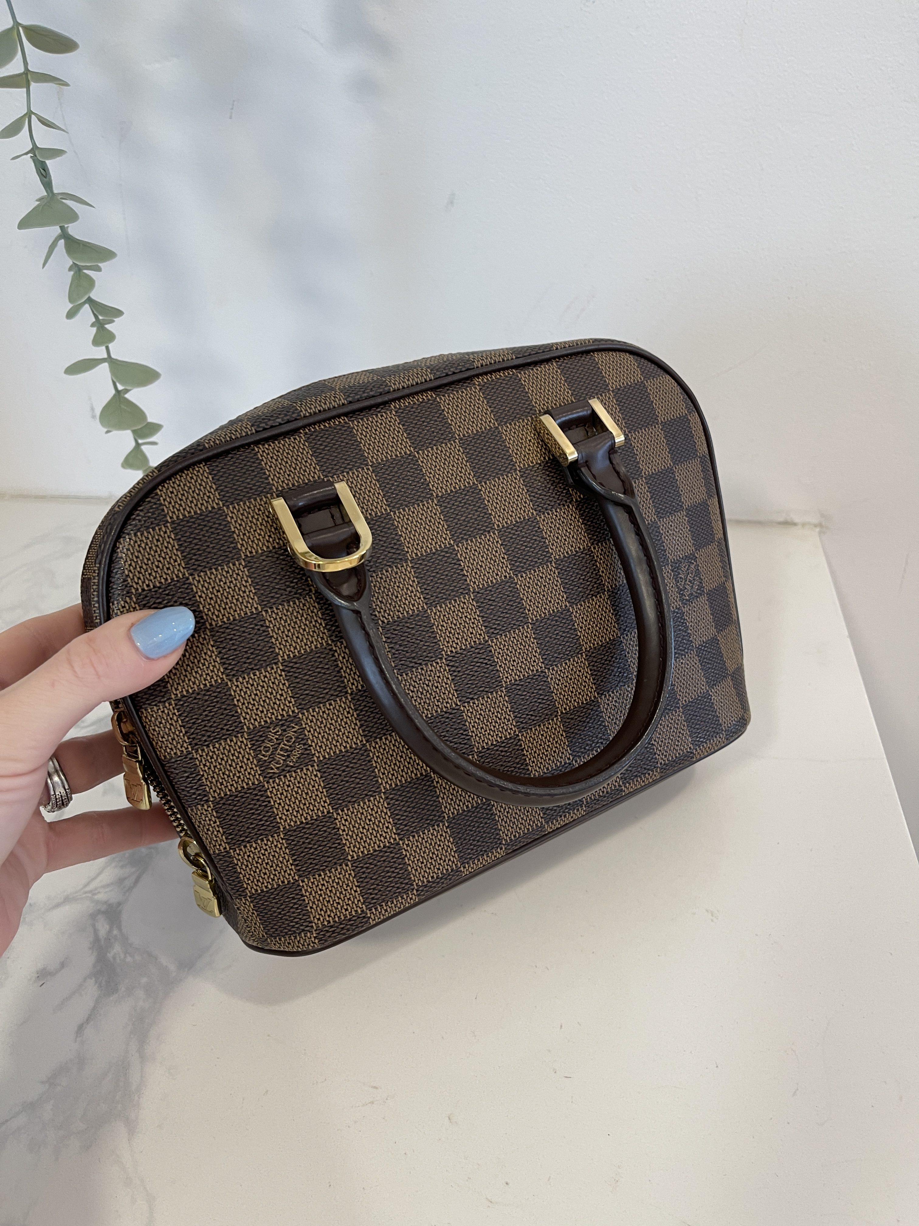 Louis Vuitton Damier Ebene Saria Mini Hand Bag