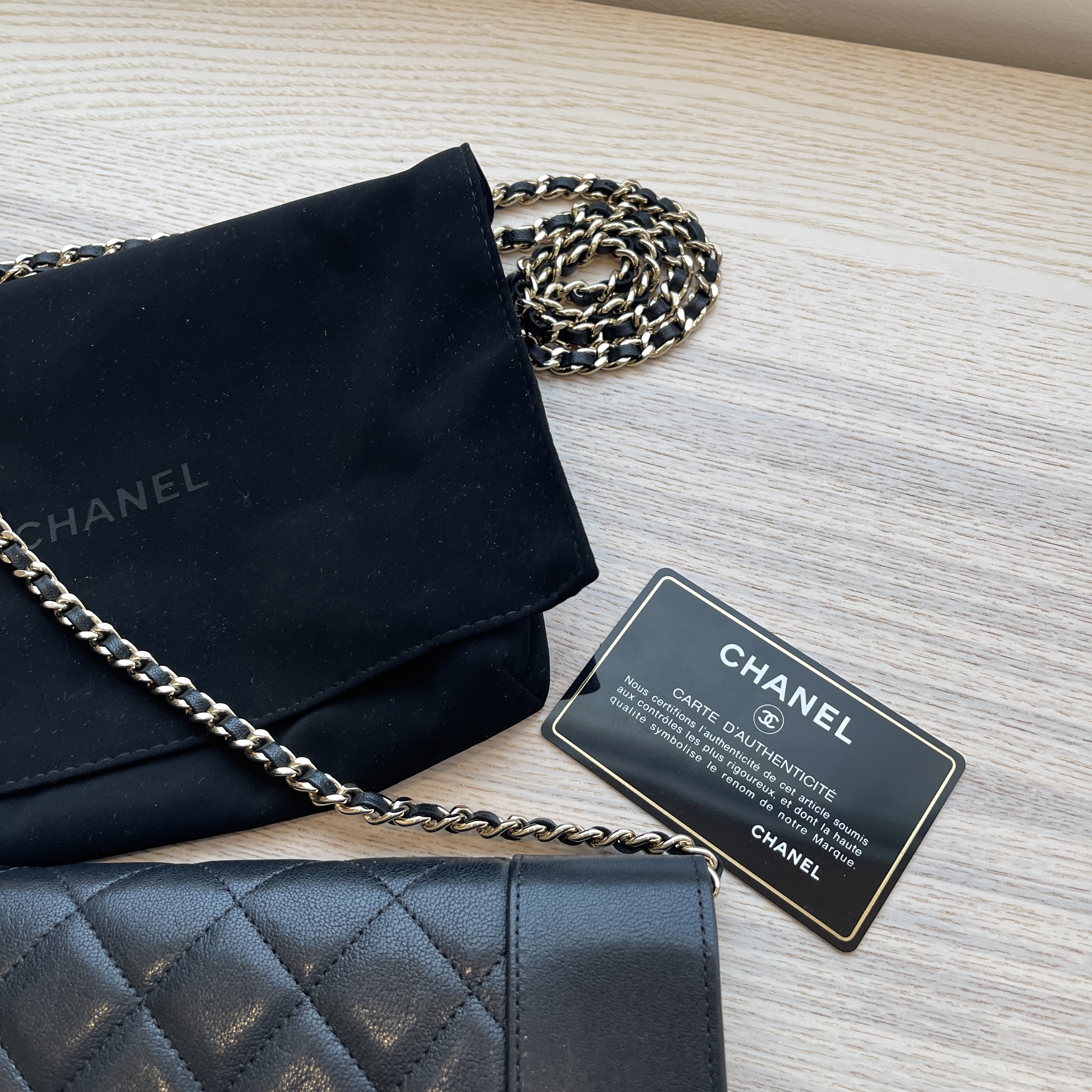 Chanel Caviar Quilted Vintage Mademoiselle Wallet On Chain WOC