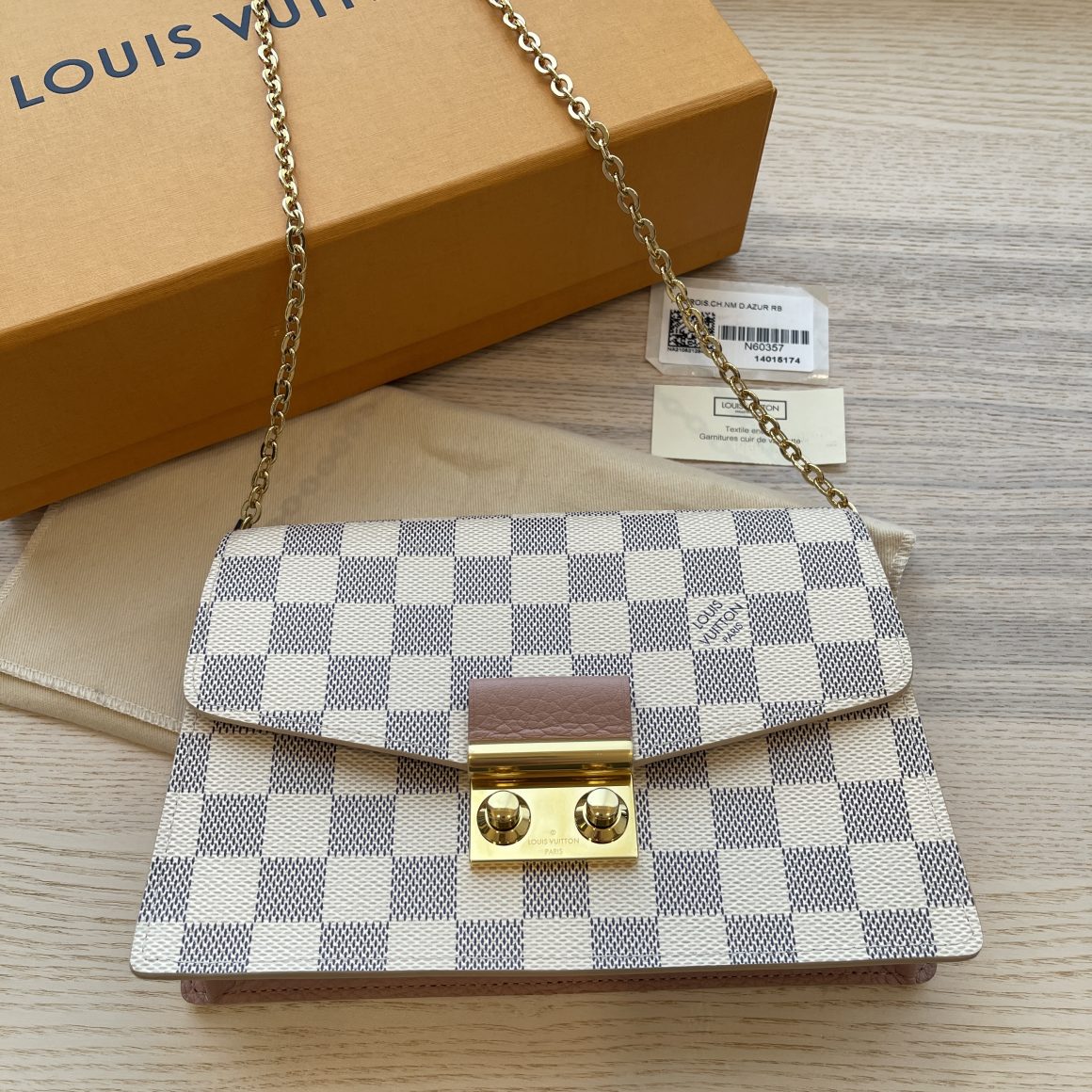 Louis Vuitton Croisette Chain Wallet NM Damier - ShopStyle Clutches