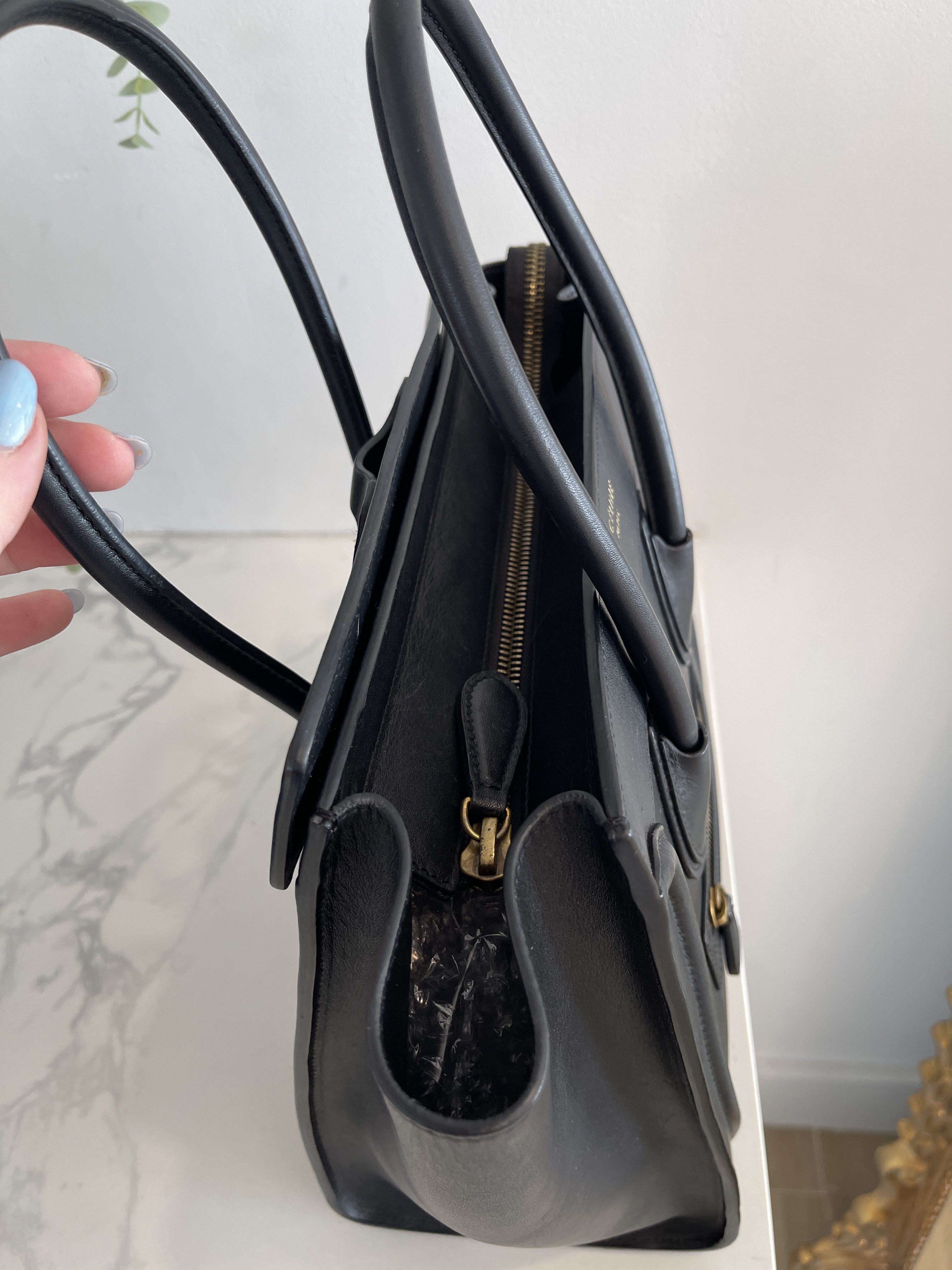 NEW* Celine Black Luggage Bag- Drummed Calf Skin/ Medium. RRP £1800