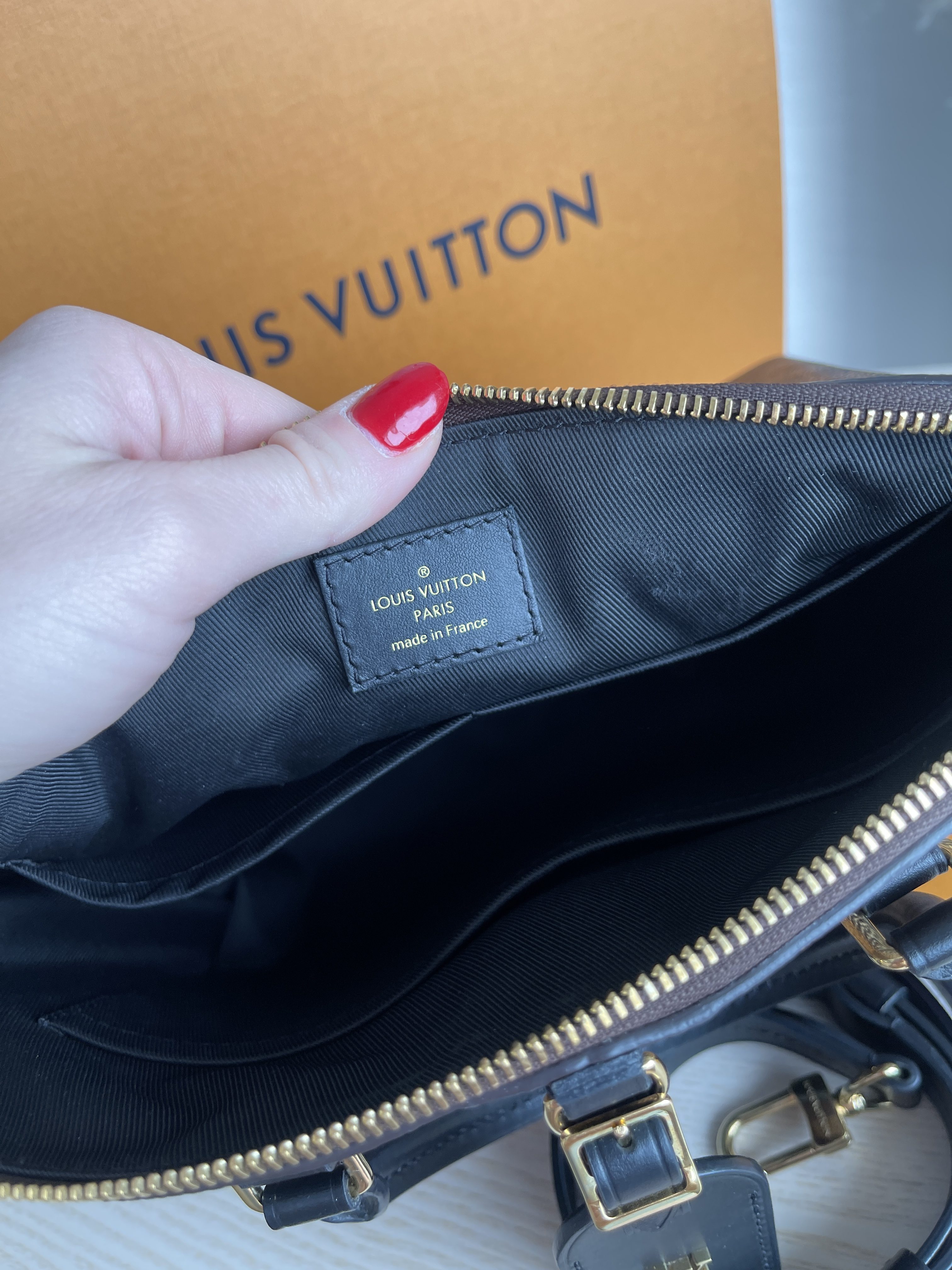 Odeon Tote PM Damier Ebene – Keeks Designer Handbags