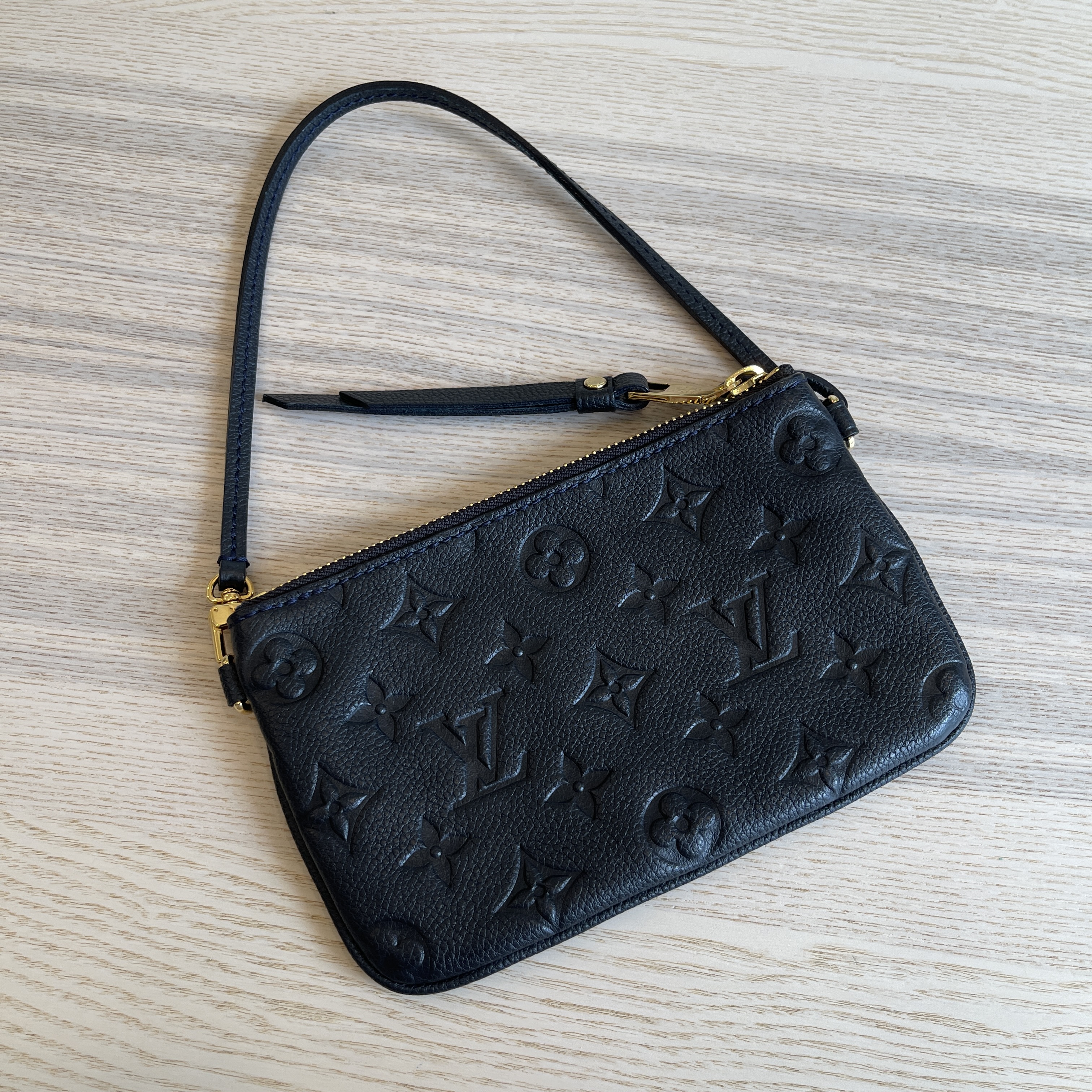 Louis Vuitton Black Monogram Empreinte Citadine Pochette Leather