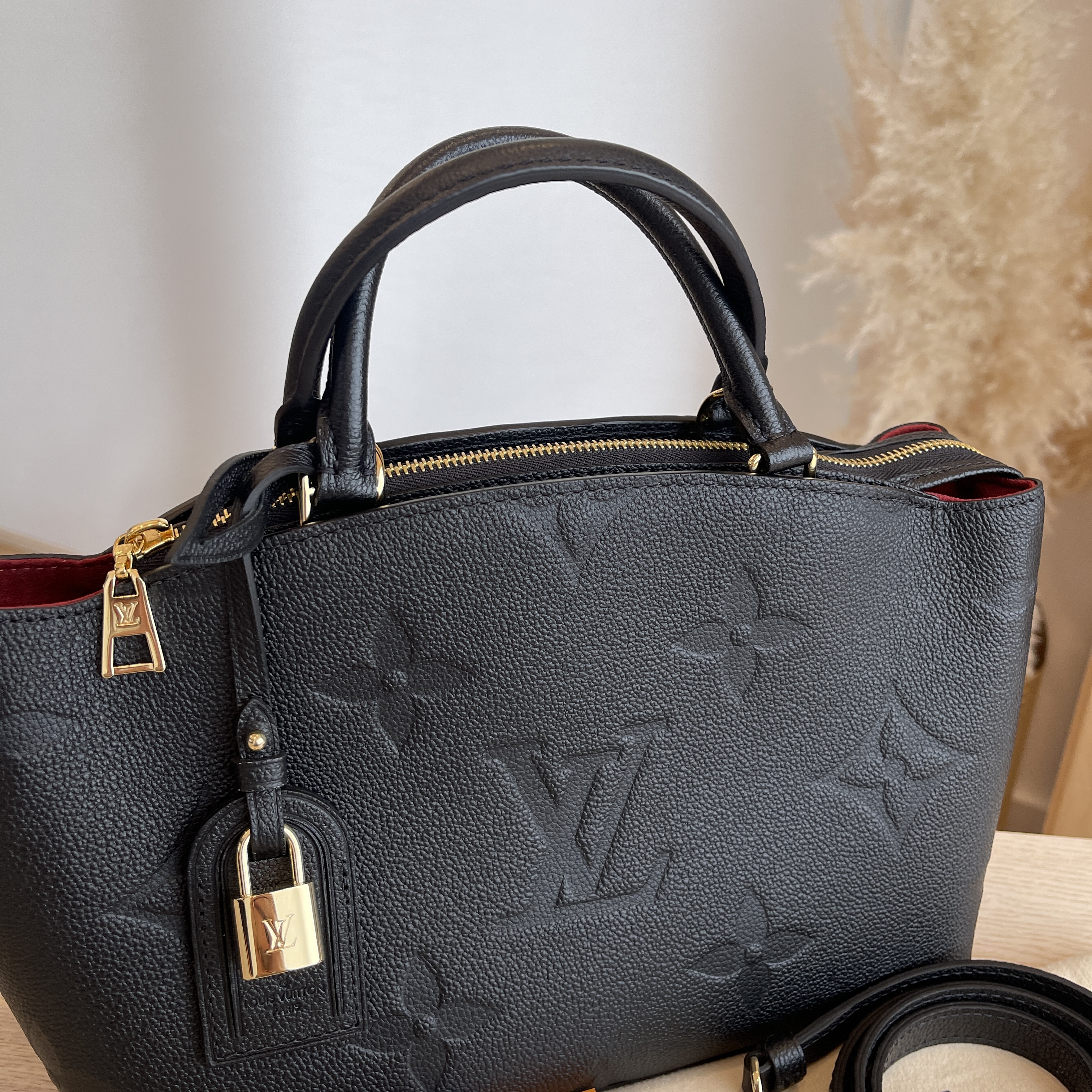 Louis Vuitton Petit Palais Empreinte Leather Black/Beige in Coated  Canvas/Leather with Gold-tone - US