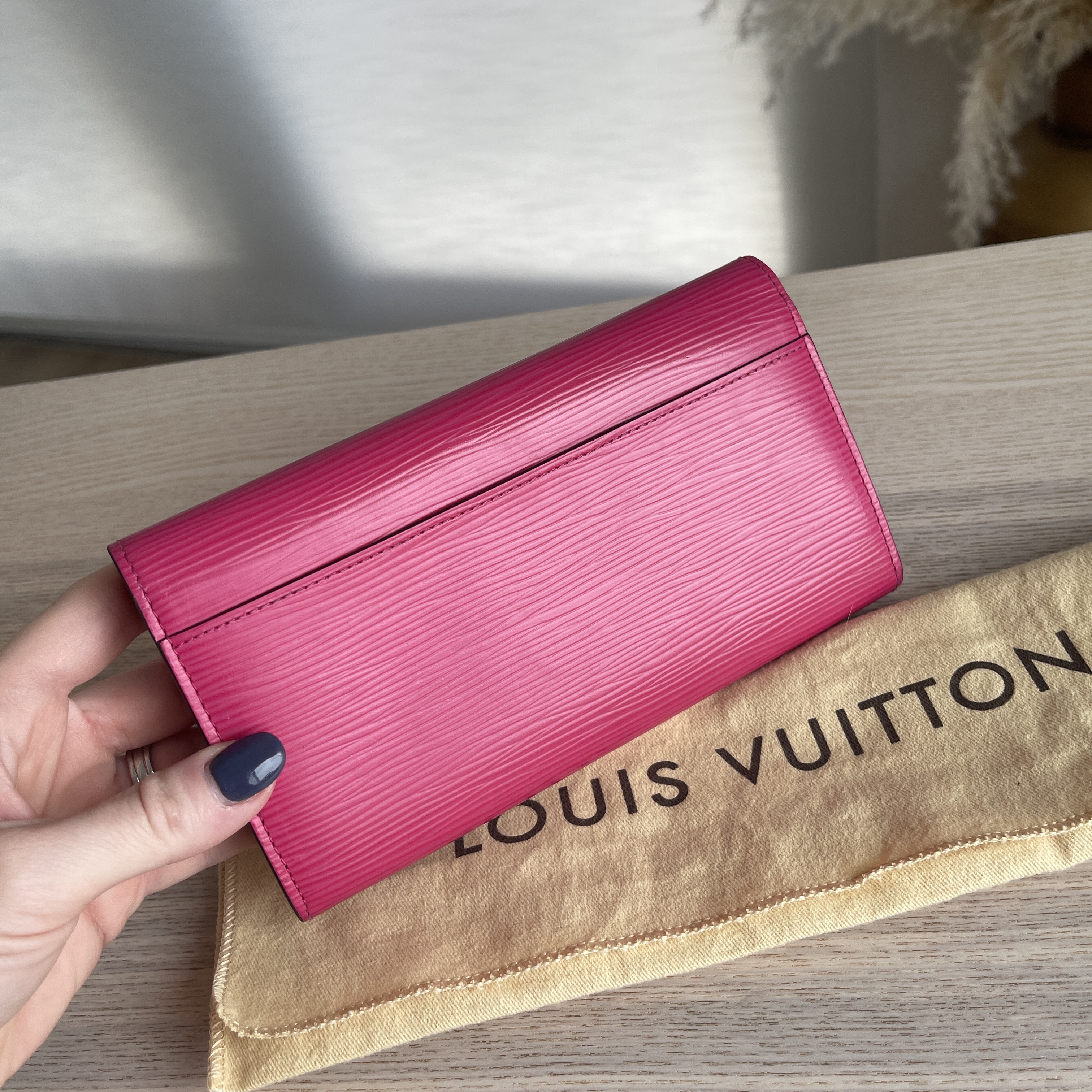 Auth Louis Vuitton Epi Portefeuille Sarah M60318 Long Wallet