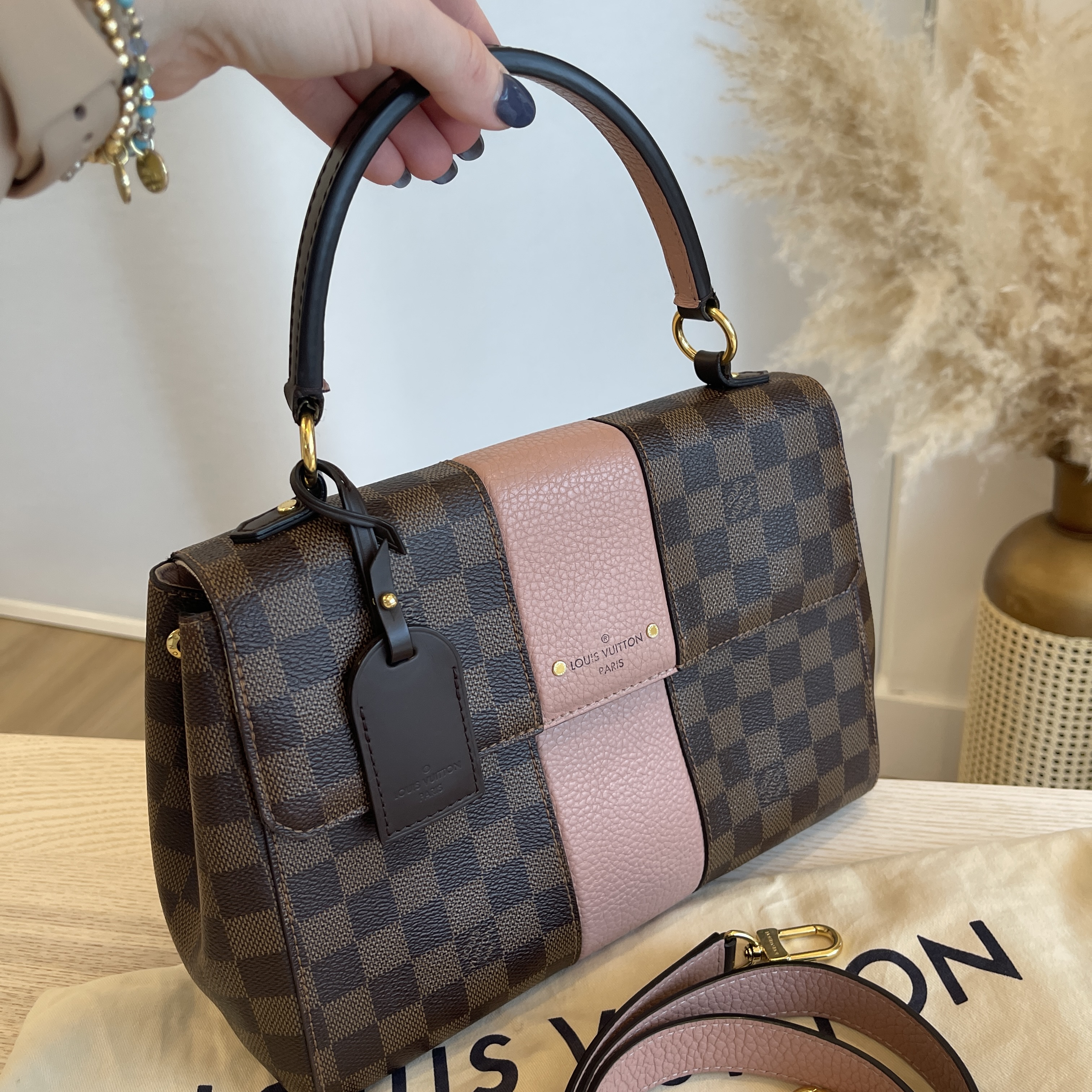 Authentic Louis Vuitton Damier Ebene Magnolia Bond Street BB Bag – Italy  Station
