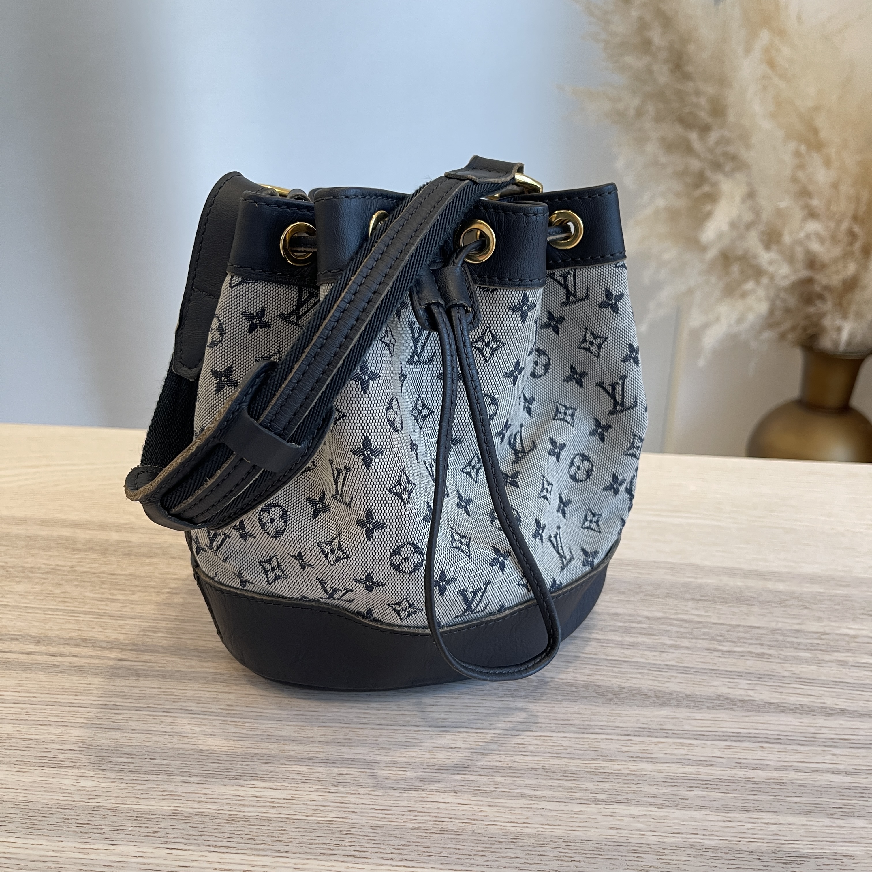 Louis Vuitton Khaki Monogram Mini Lin Canvas Noelie Bag