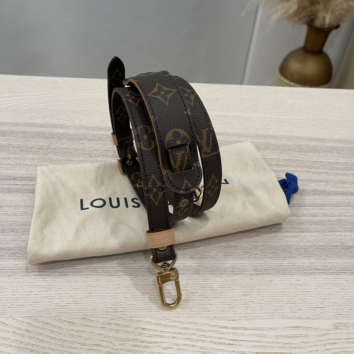 Authentic New Louis Vuitton Classic Monogram Adjustable Shoulder Strap 16 MM
