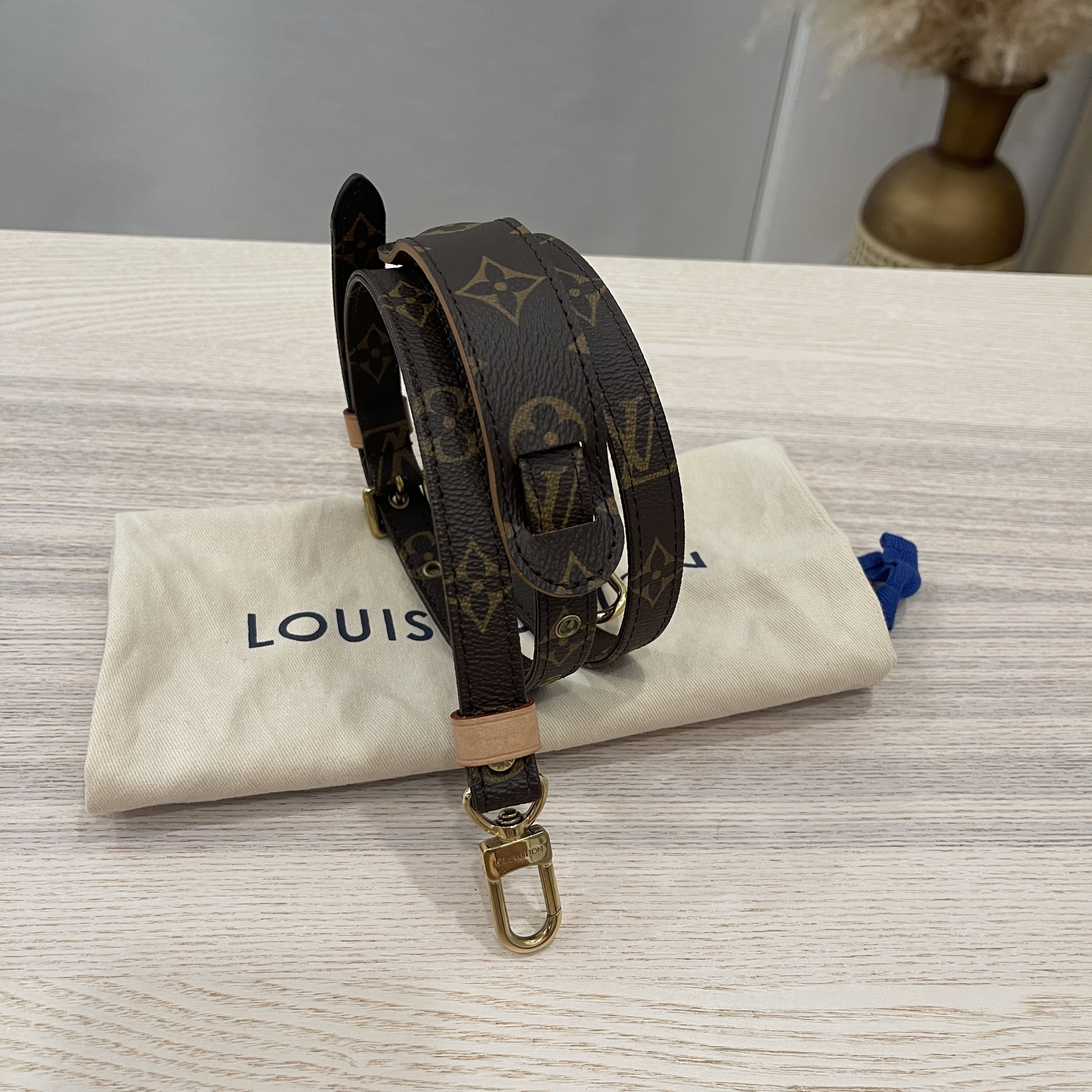 Louis Vuitton 16mm Monogram Canvas Adjustable Shoulder Strap - Yoogi's  Closet