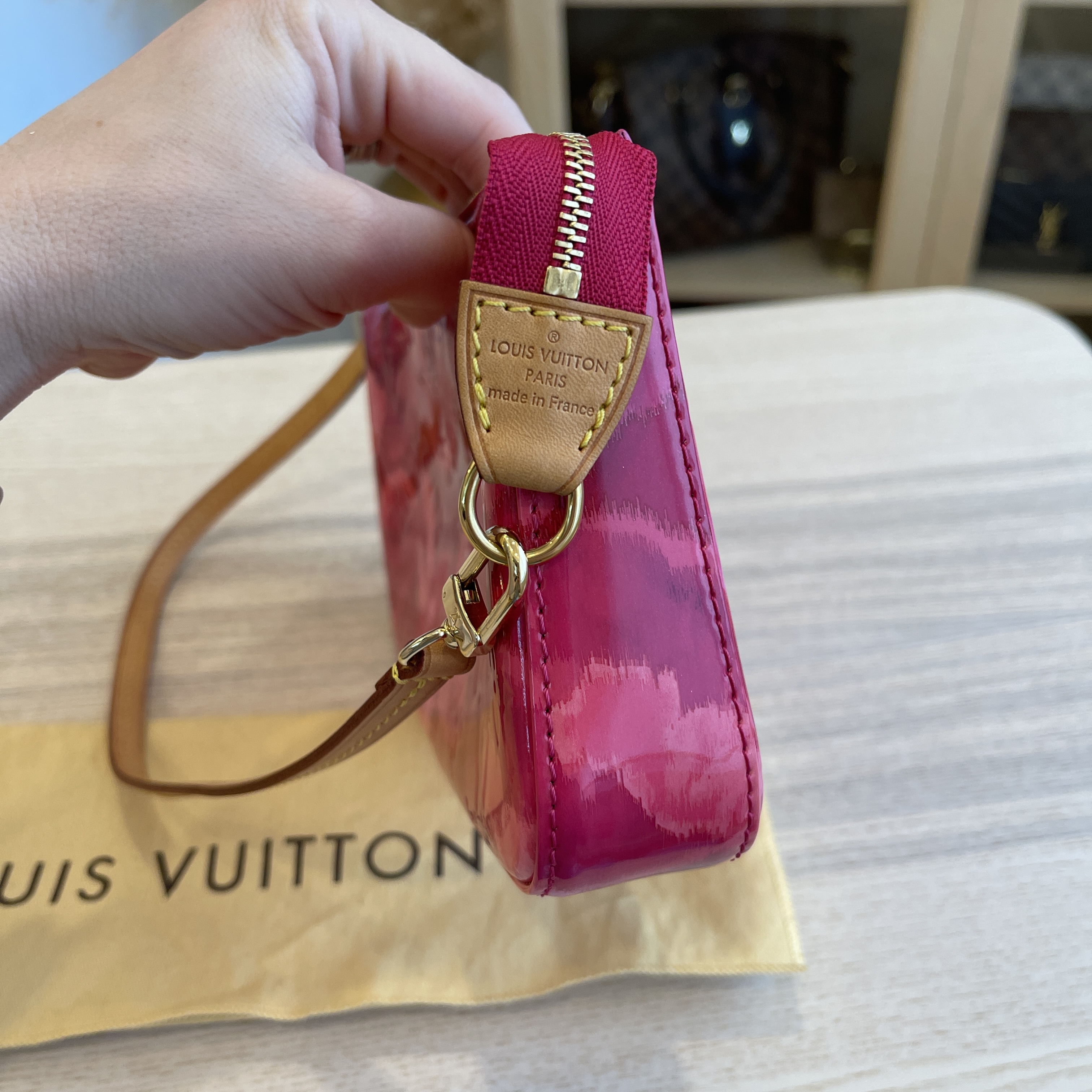 Louis Vuitton Grand Blue Pochette Accessoires Monogram Vernis Ikat Bag -  The Lux Portal