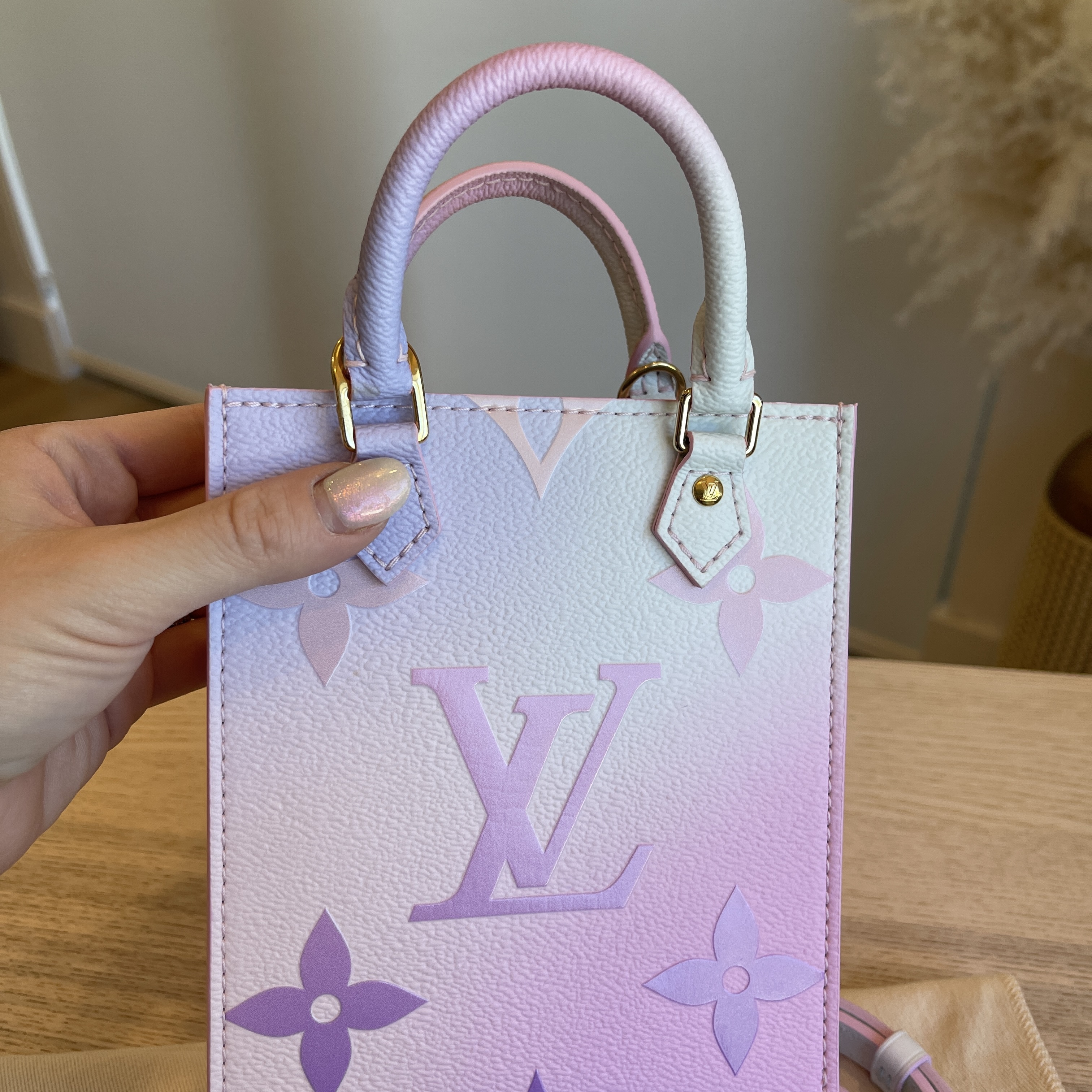 Louis Vuitton Petit Sac Plat Spring In The City Limited Edition Pink White  Green Turquoise Leather Cloth Metal ref.549665 - Joli Closet