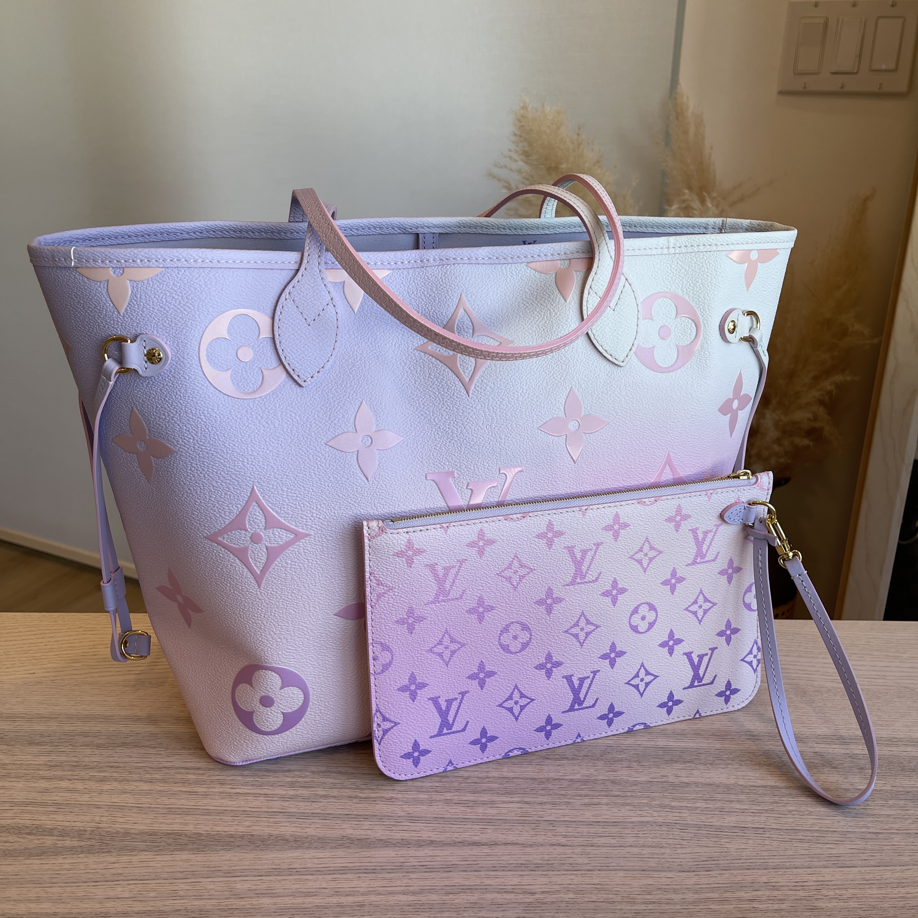 Louis Vuitton Spring In The City Sunrise Pastel Neverfull MM Set