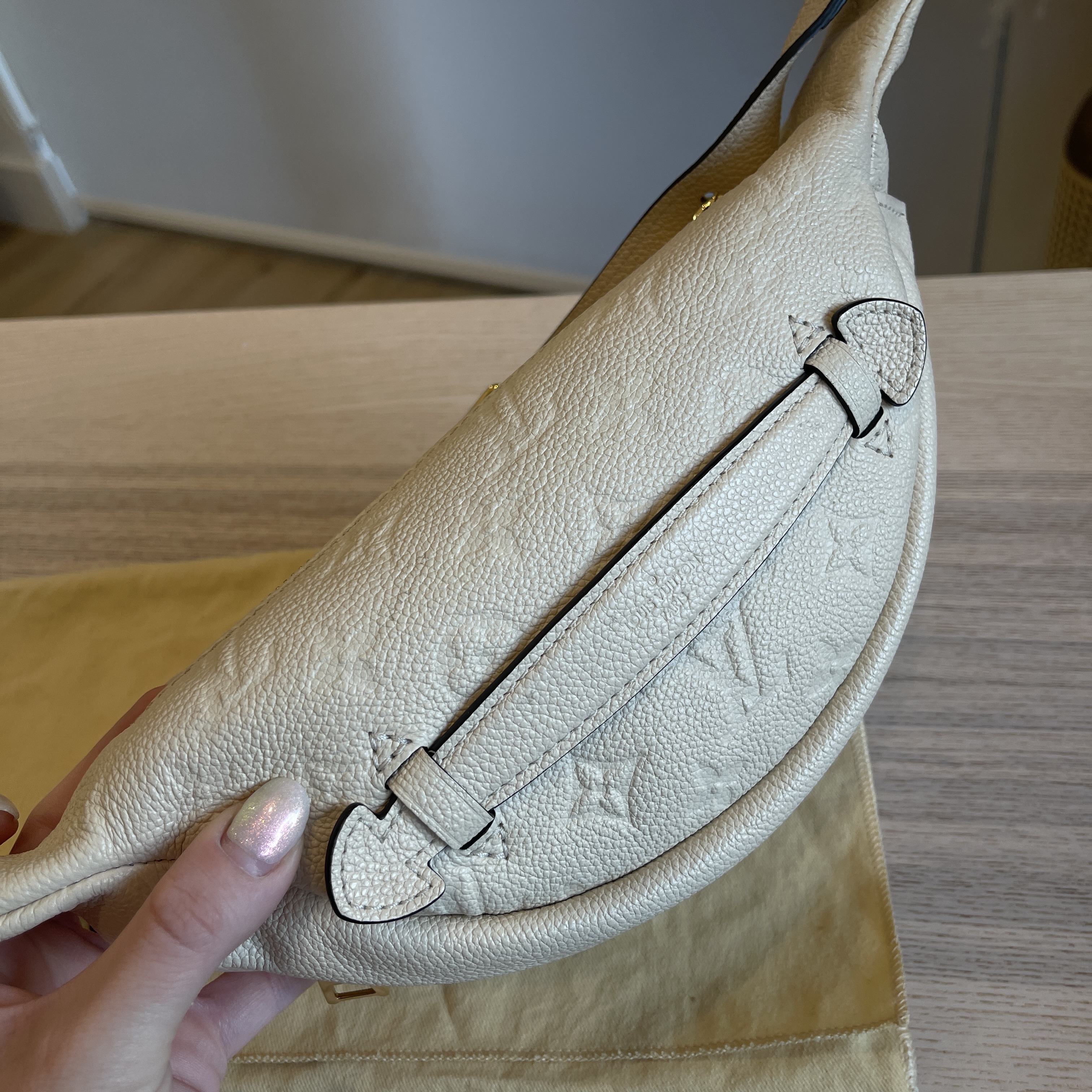 Louis Vuitton Bumbag Monogram Empreinte Creme in Grained