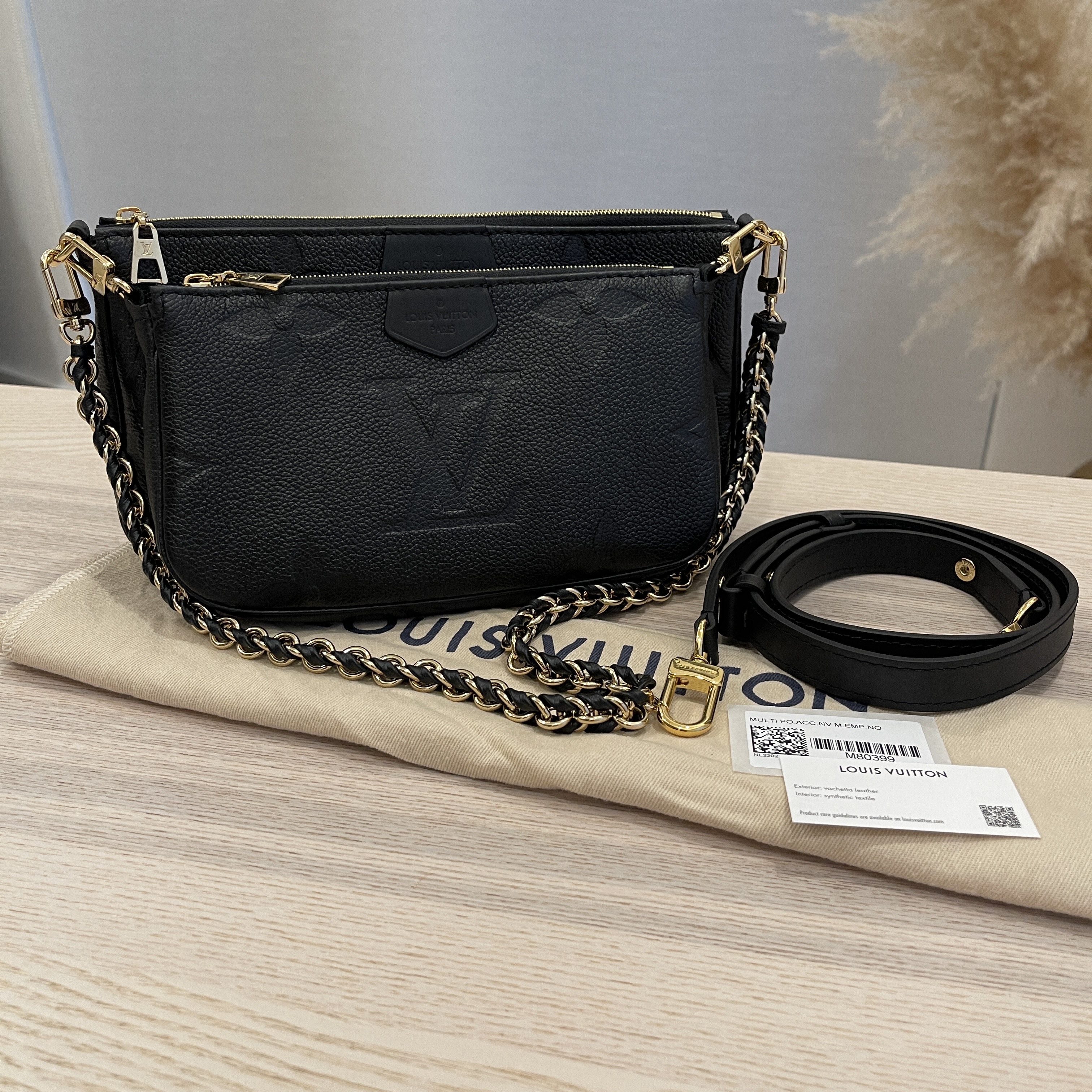Louis Vuitton Multi Pochette Accessoire Monogram Empreinte Shoulder Bag  M80399