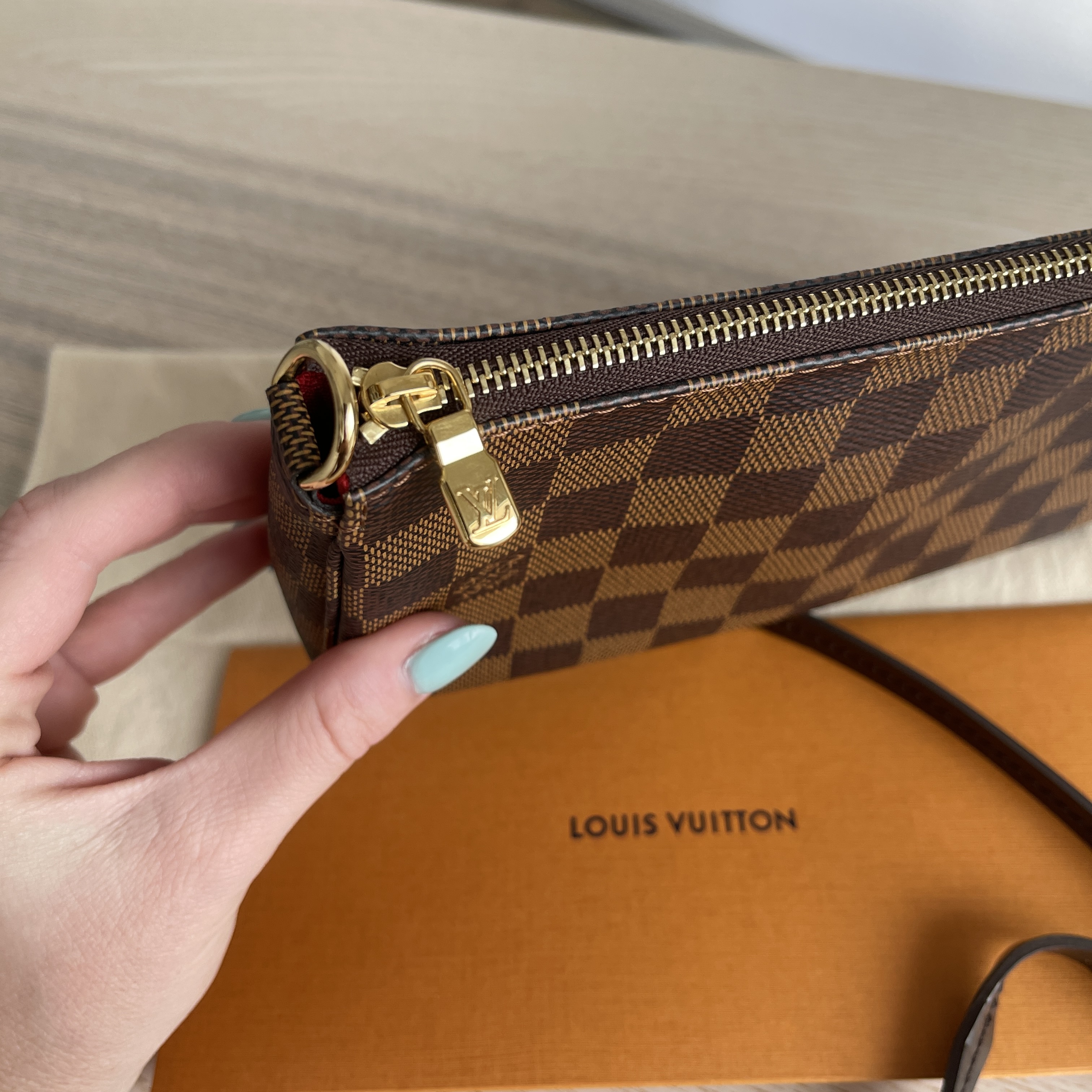 Louis Vuitton Pochette Accessoires NM Damier Ebene Brown - US