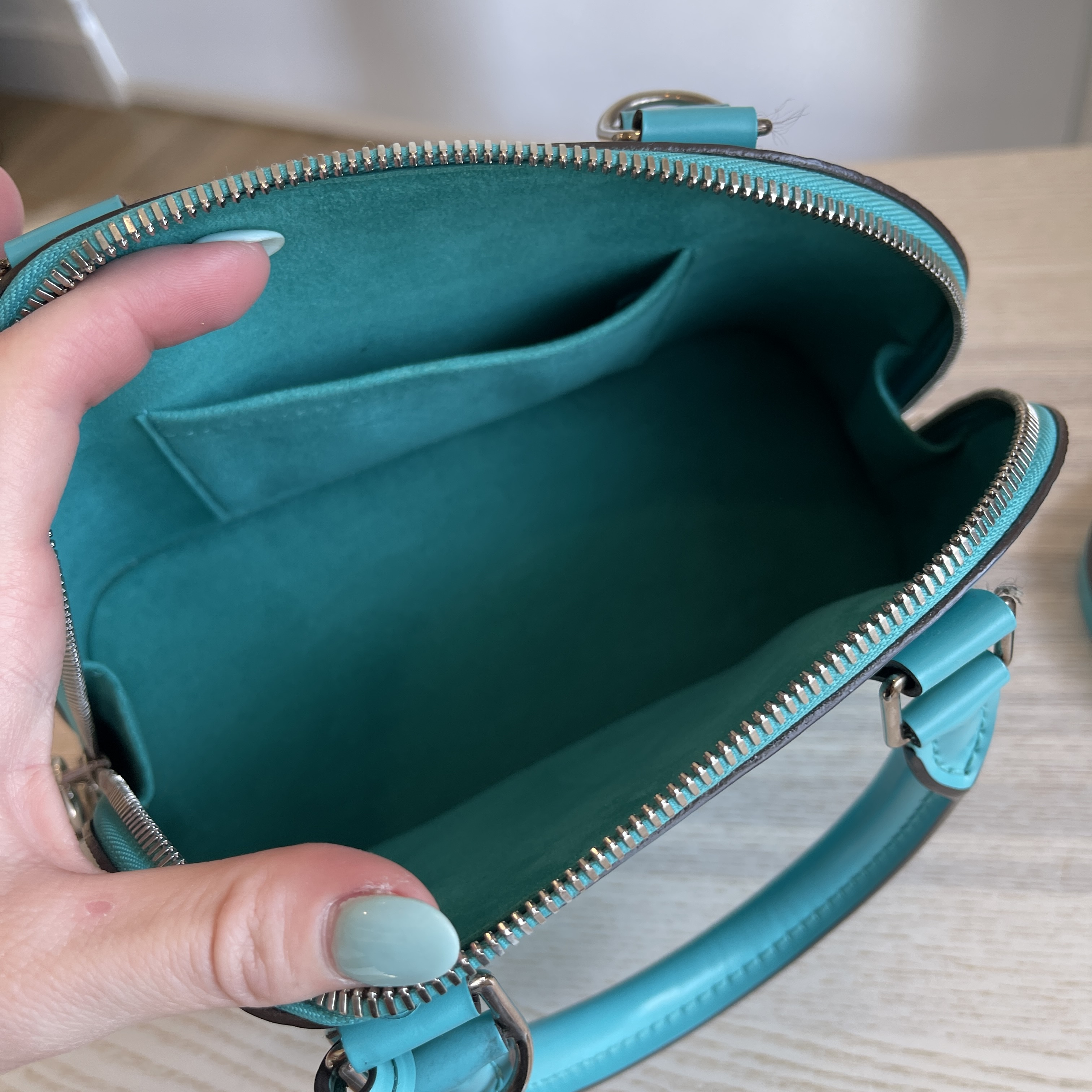 Louis Vuitton Turquoise Mini Lock Bag