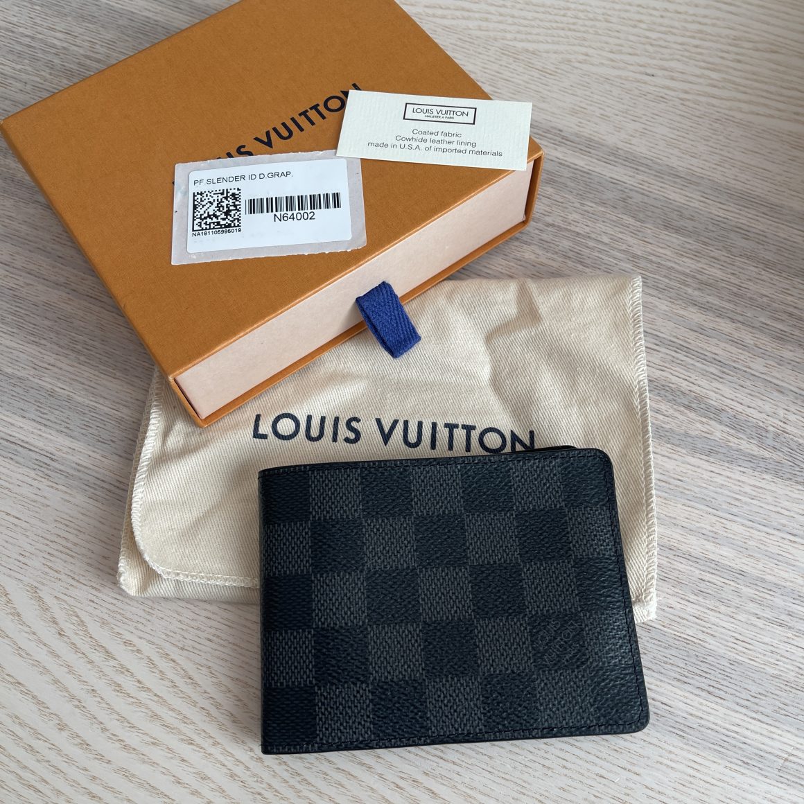 Louis Vuitton Damier Graphite Slender ID Bi-Fold Wallet (SHF