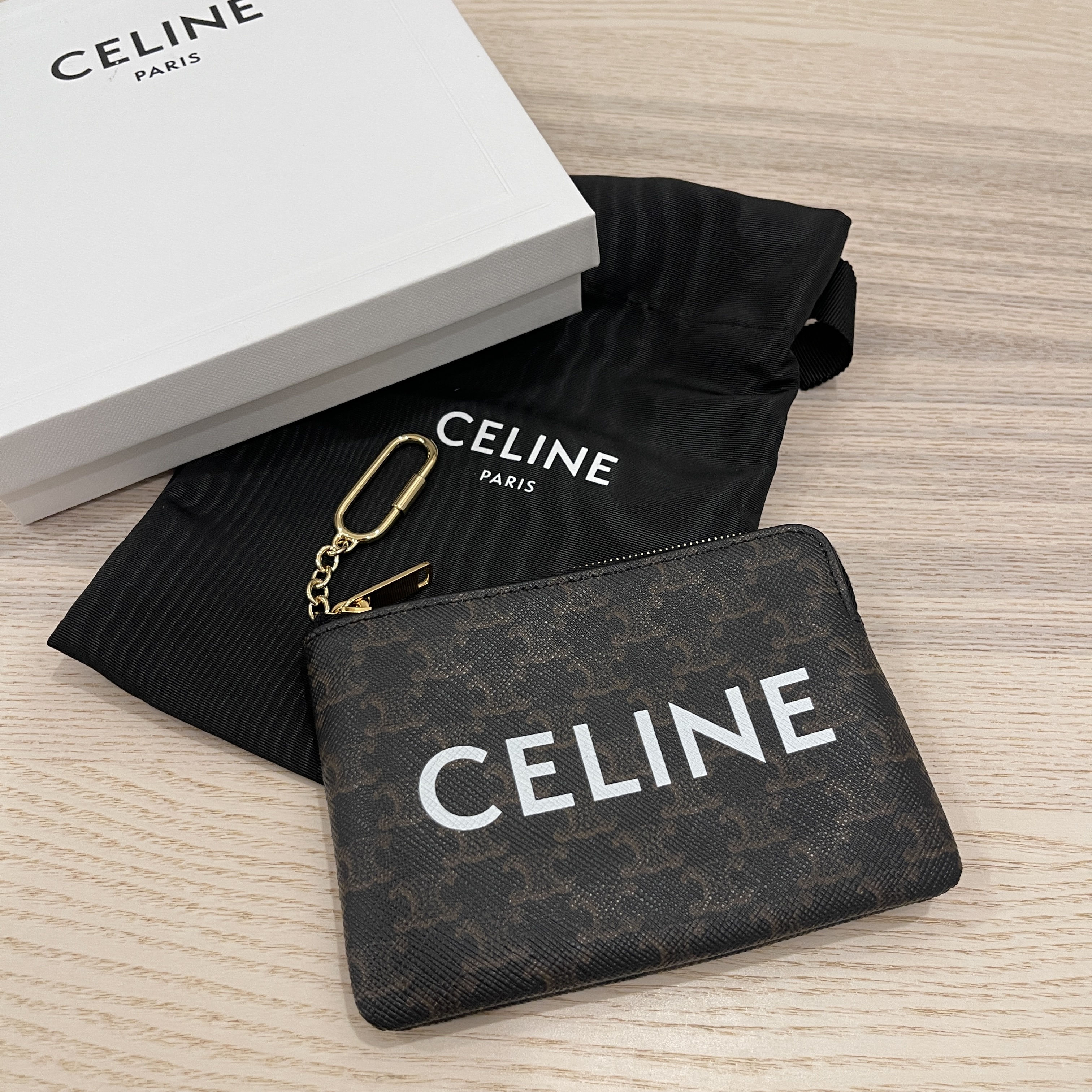 Celine Coin and Card Pouch in Triomphe Canvas