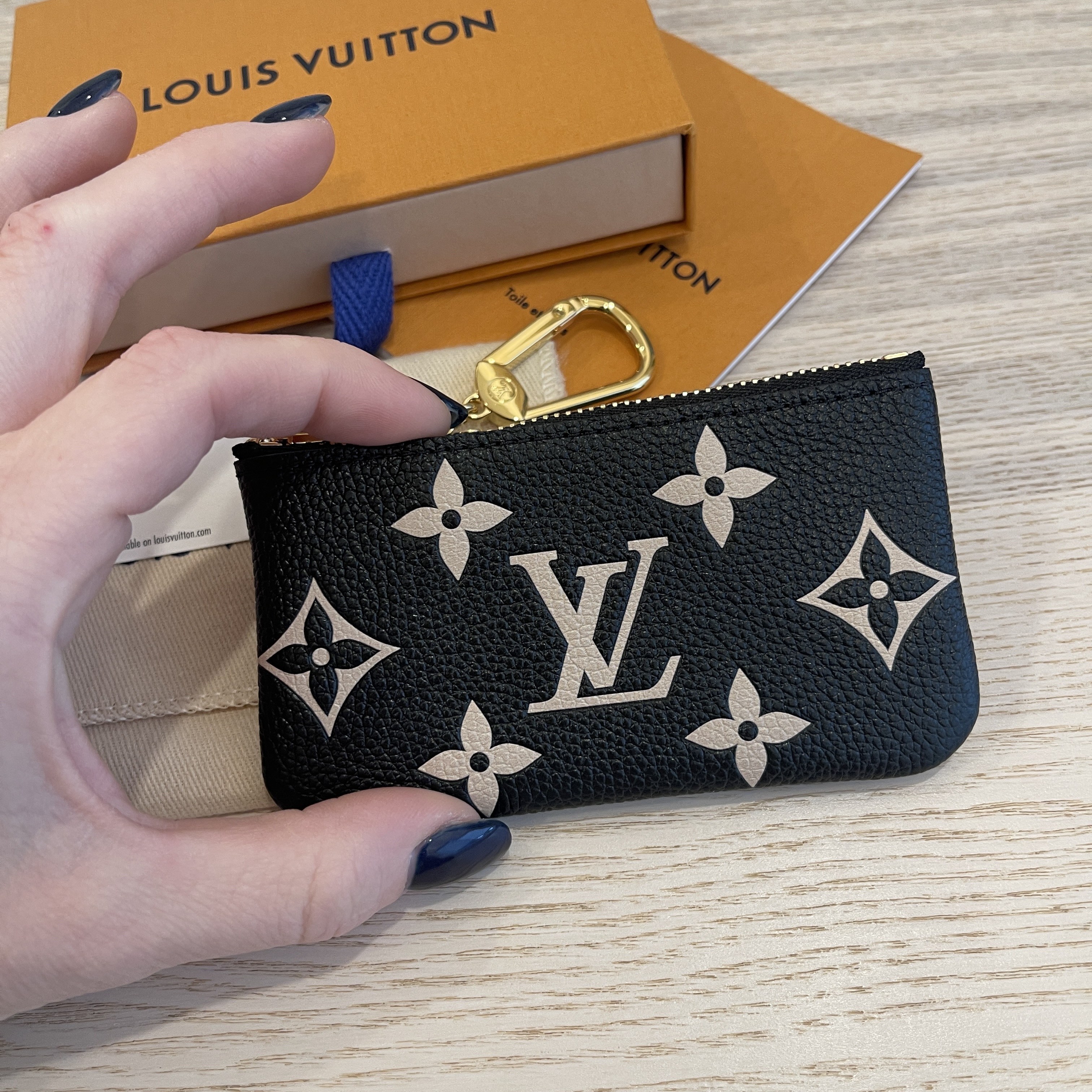 Louis Vuitton Key Pouch Bicolour Monogram Empreinte Leather - THE PURSE  AFFAIR