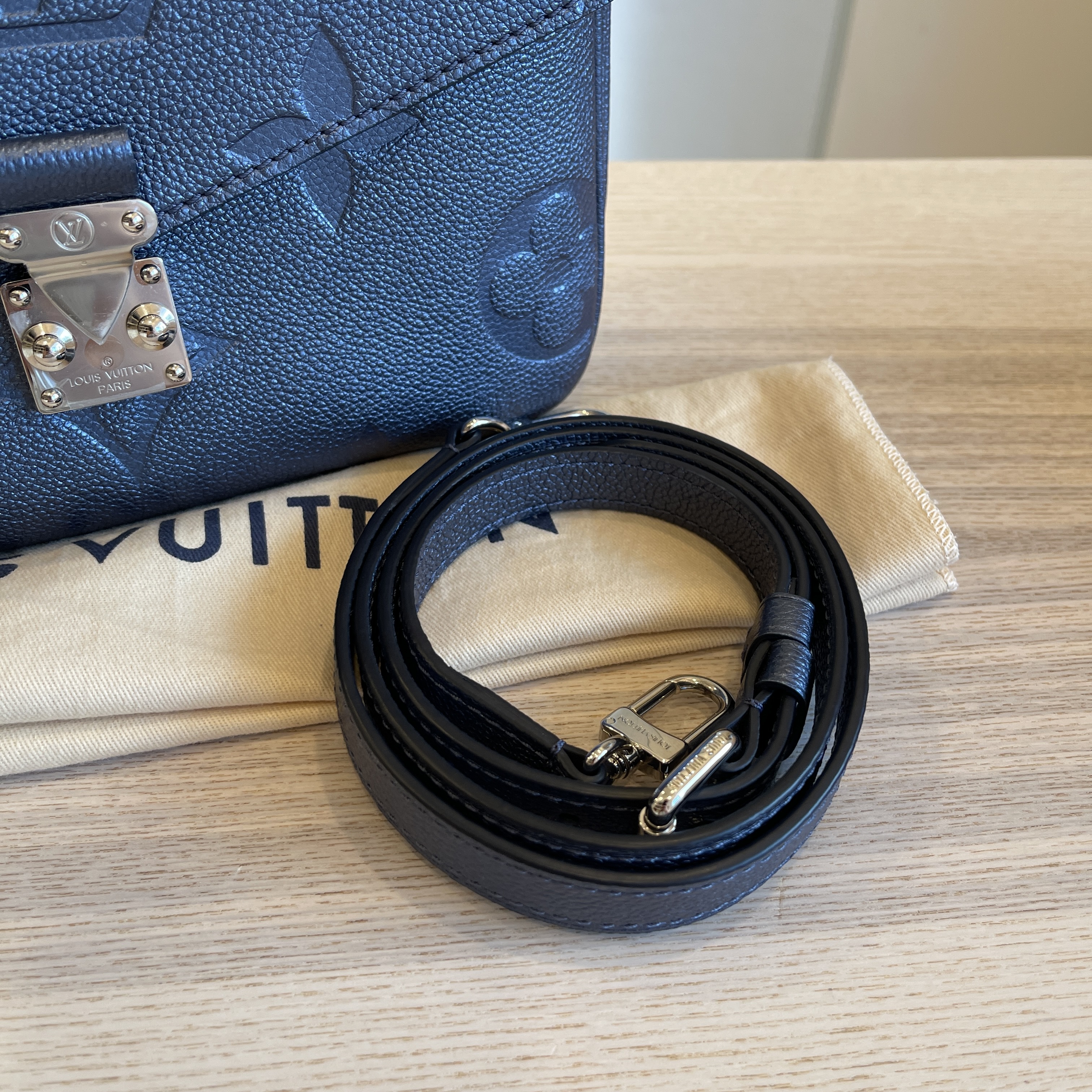 LOUIS VUITTON Limited Edition NEW Mini Pochette Metis Navy at 1stDibs