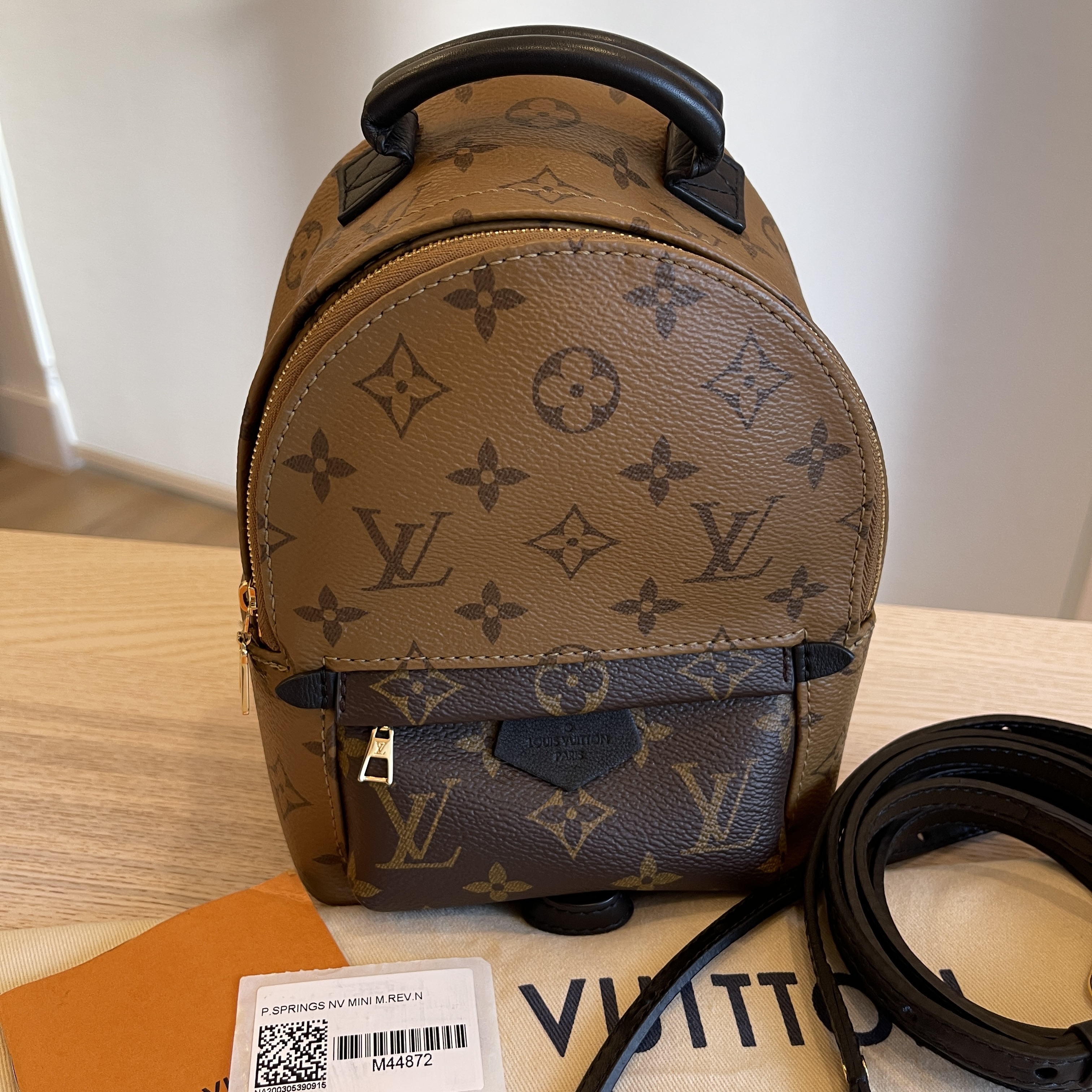 Louis Vuitton, Bags, Palm Springs Mini Reverse Monogram Backpack M44872