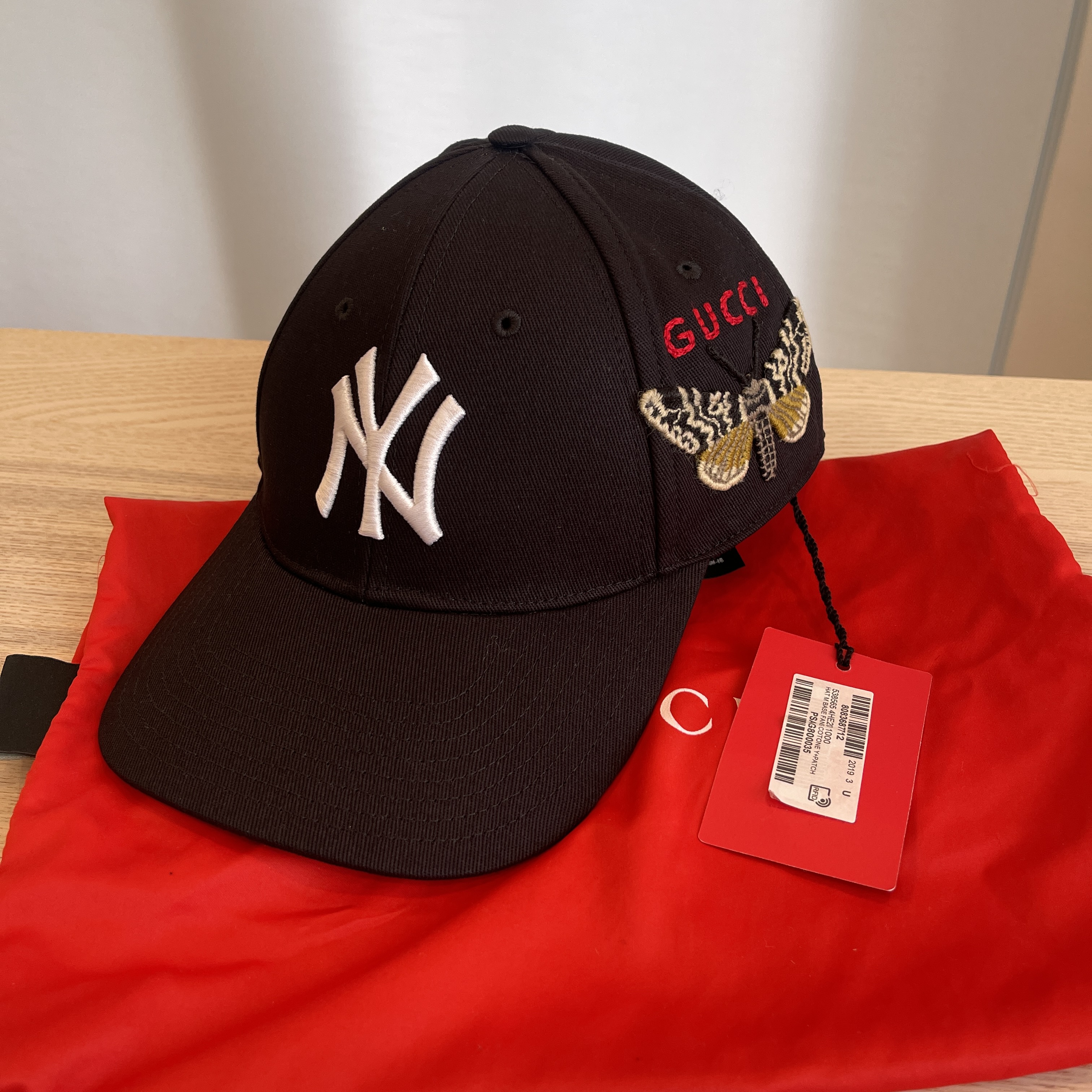 Gucci X MLB Cotton NY Yankees Baseball Hat 57-61 Black