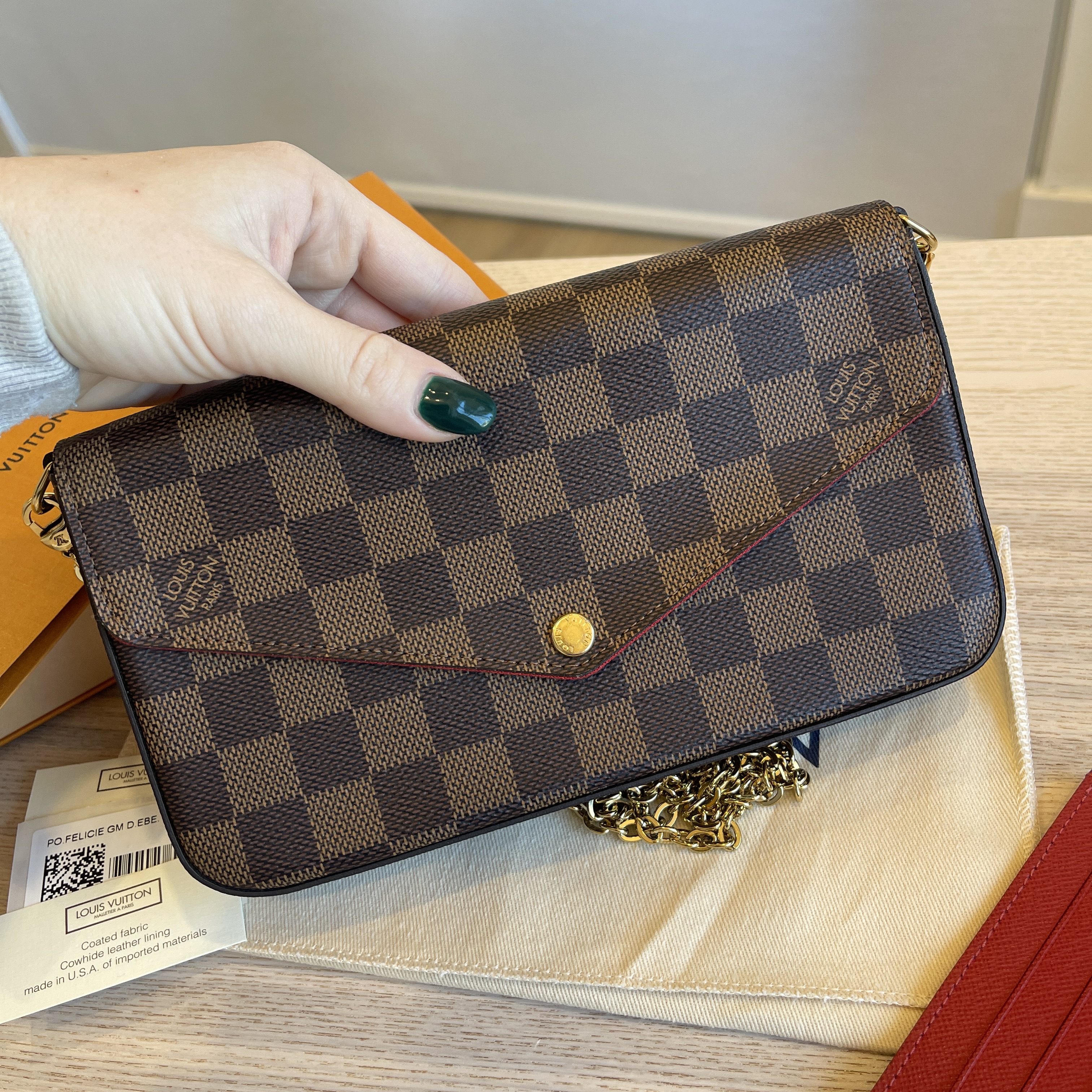 Louis Vuitton Women's Damier Ebene Pochette Felicie