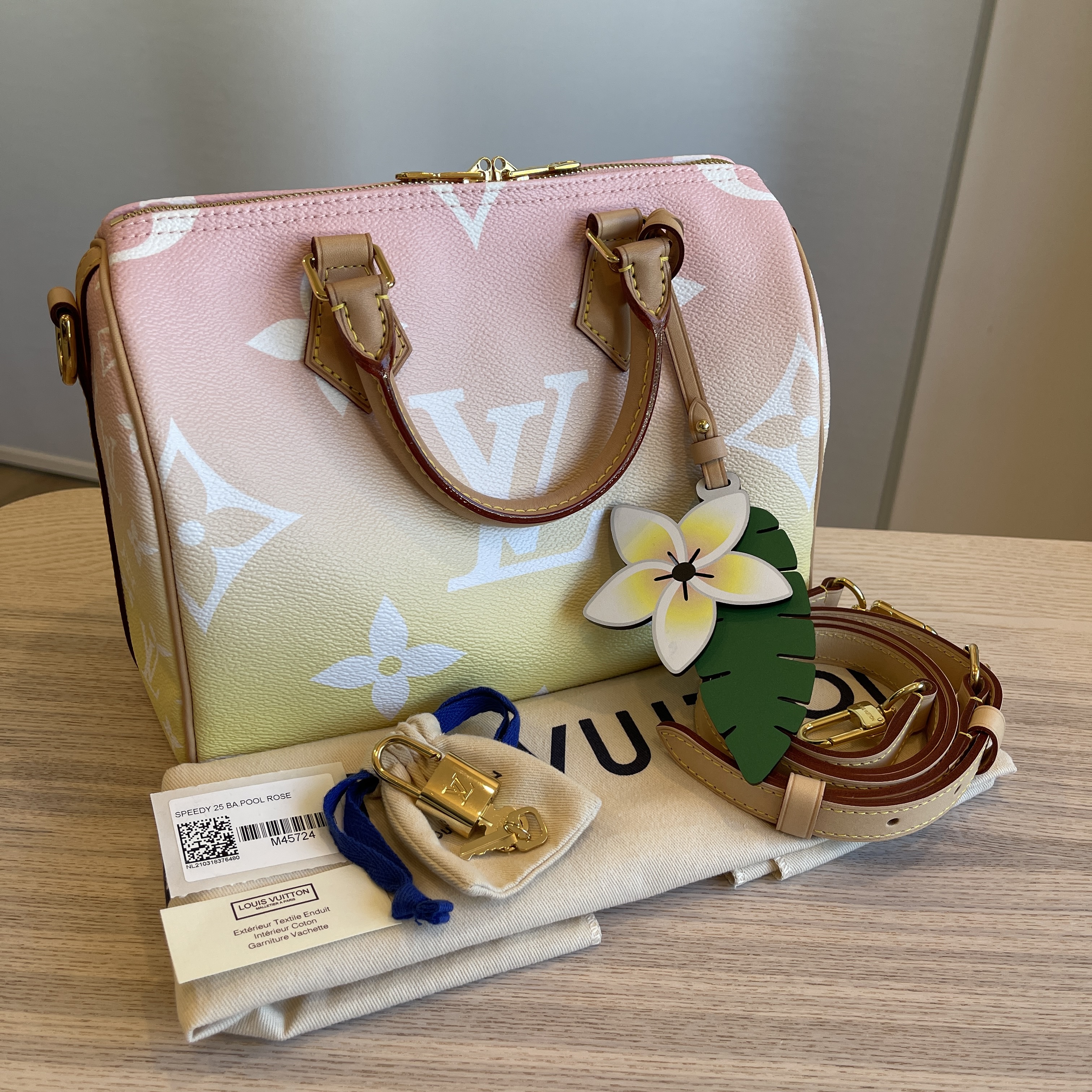 Louis Vuitton Pink x Yellow Monogram By the Pool Speedy 25