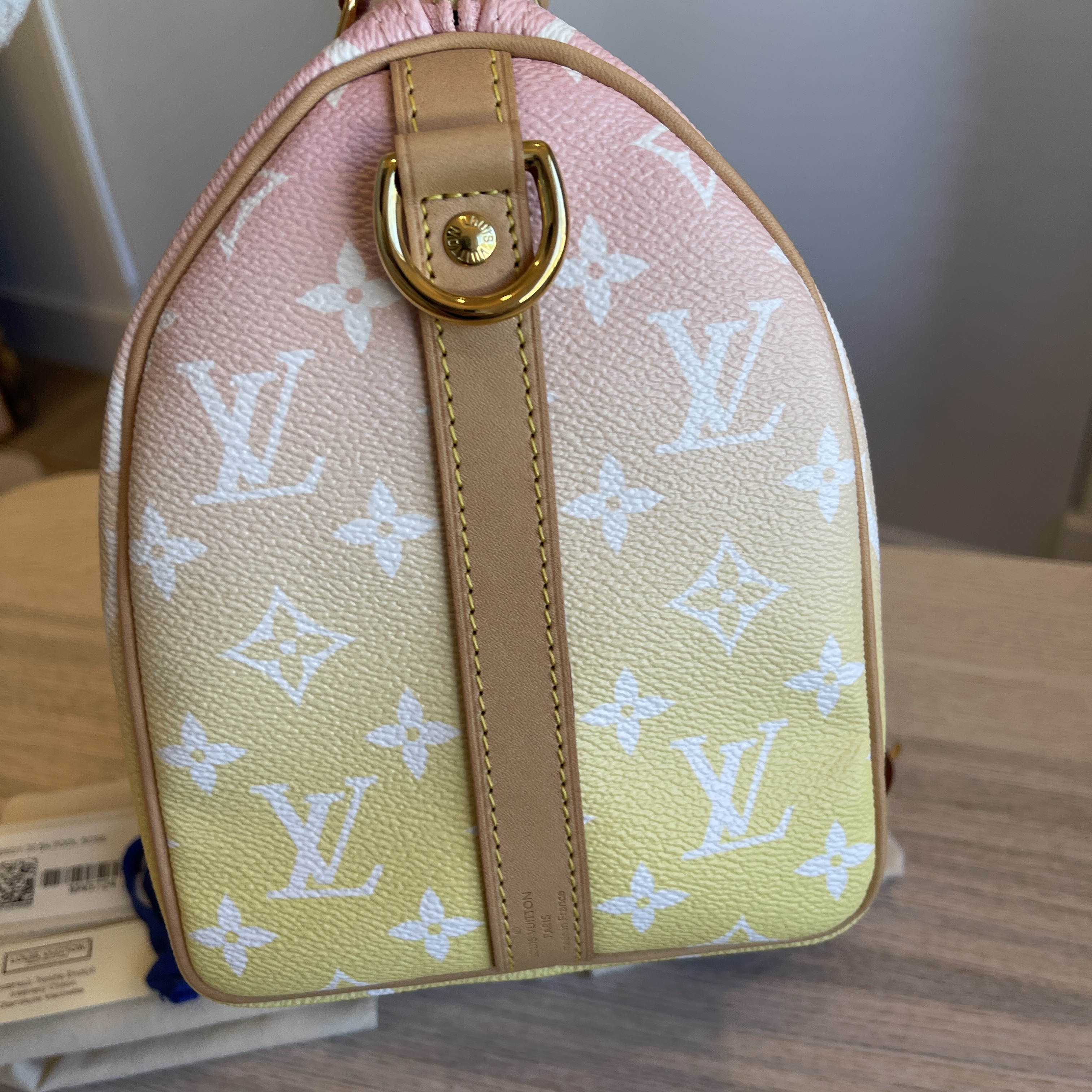 LOUIS VUITTON Speedy 25 Bag Pink M23073 By The Pool Hand Shoulder Purse  Auth LV
