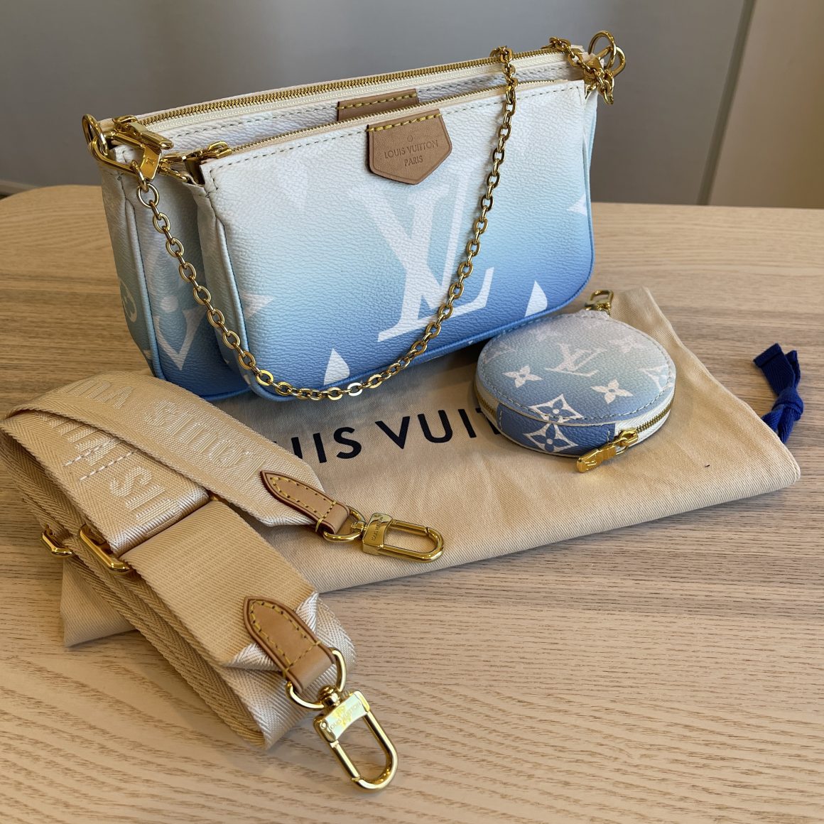 Louis Vuitton Monogram Giant By The Pool Multi Pochette Accessories Blue  Crossbody - A World Of Goods For You, LLC