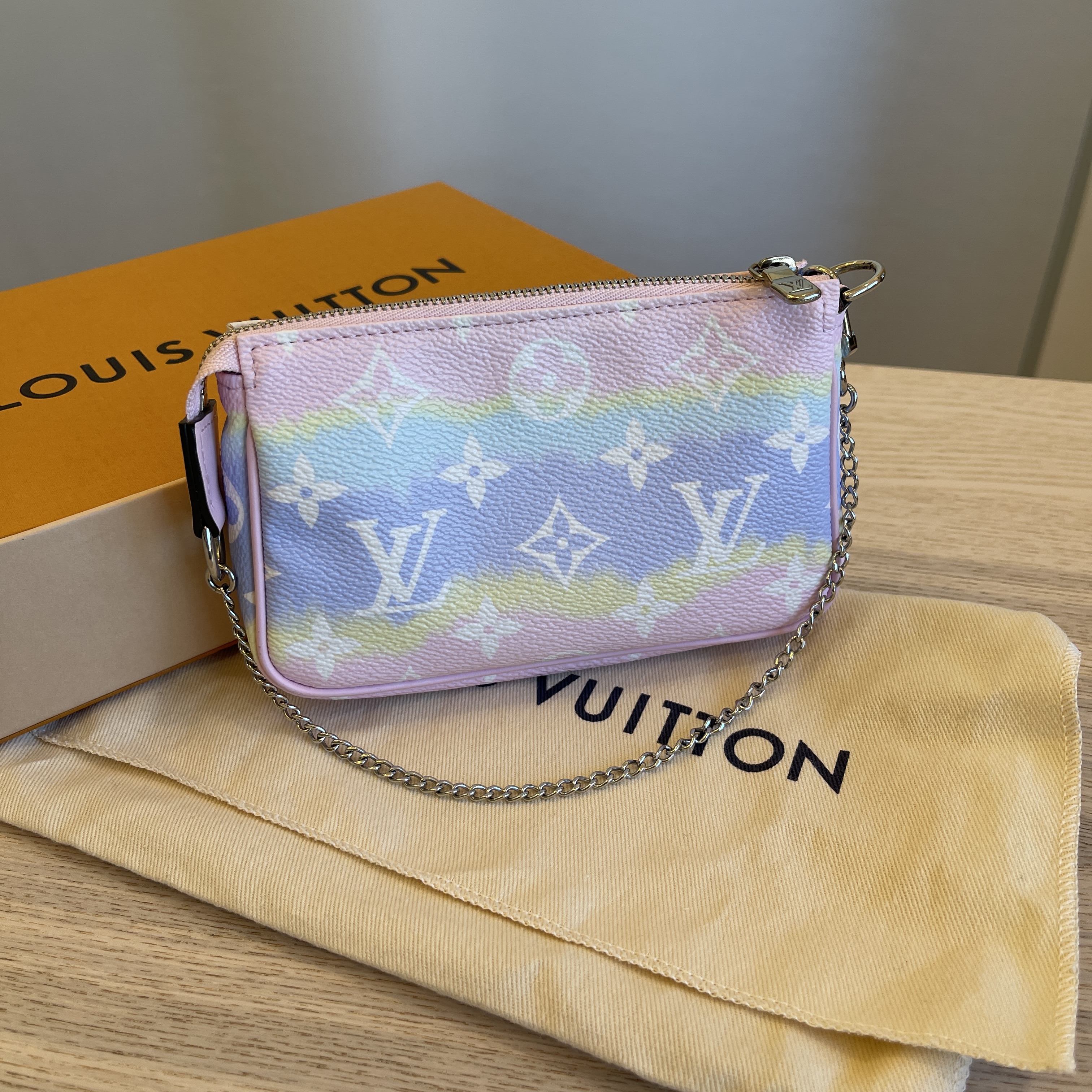 Louis Vuitton Pastel Monogram Escale Mini Pochette Accessories, Designer  Brand, Authentic Louis Vuitton
