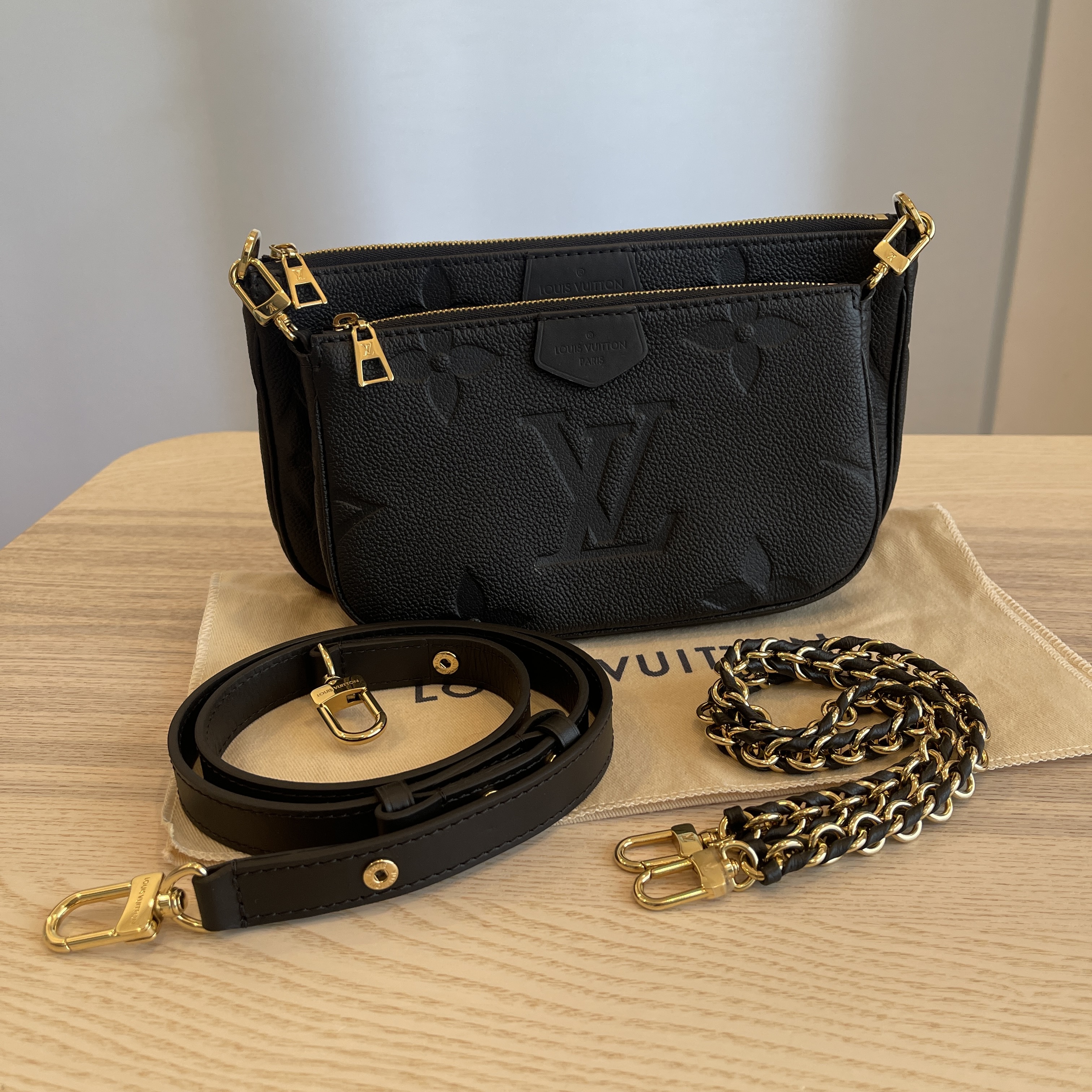 empreinte louis vuitton multi pochette black