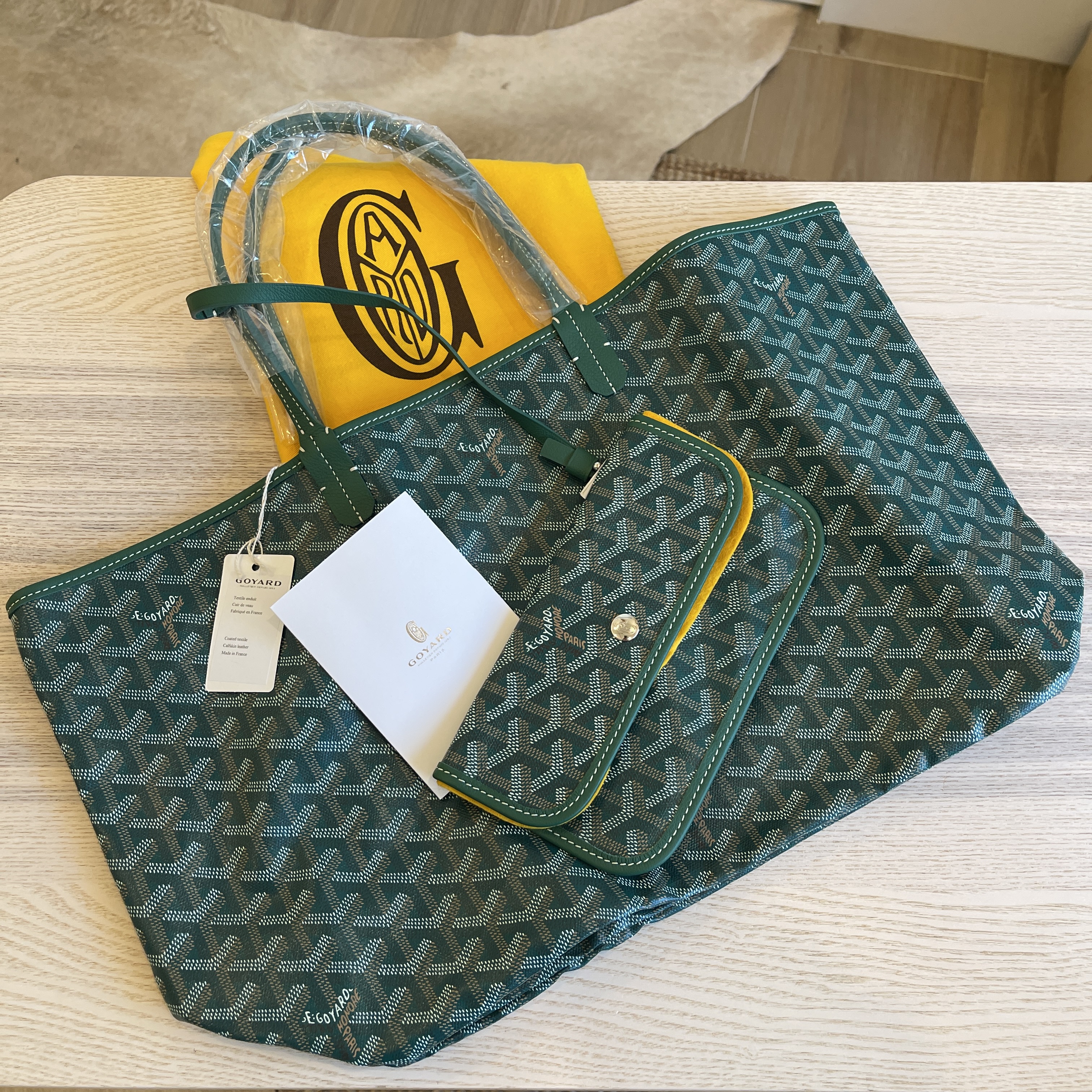 Goyard, Bags, Goyard St Louis Pm Green With Pouch