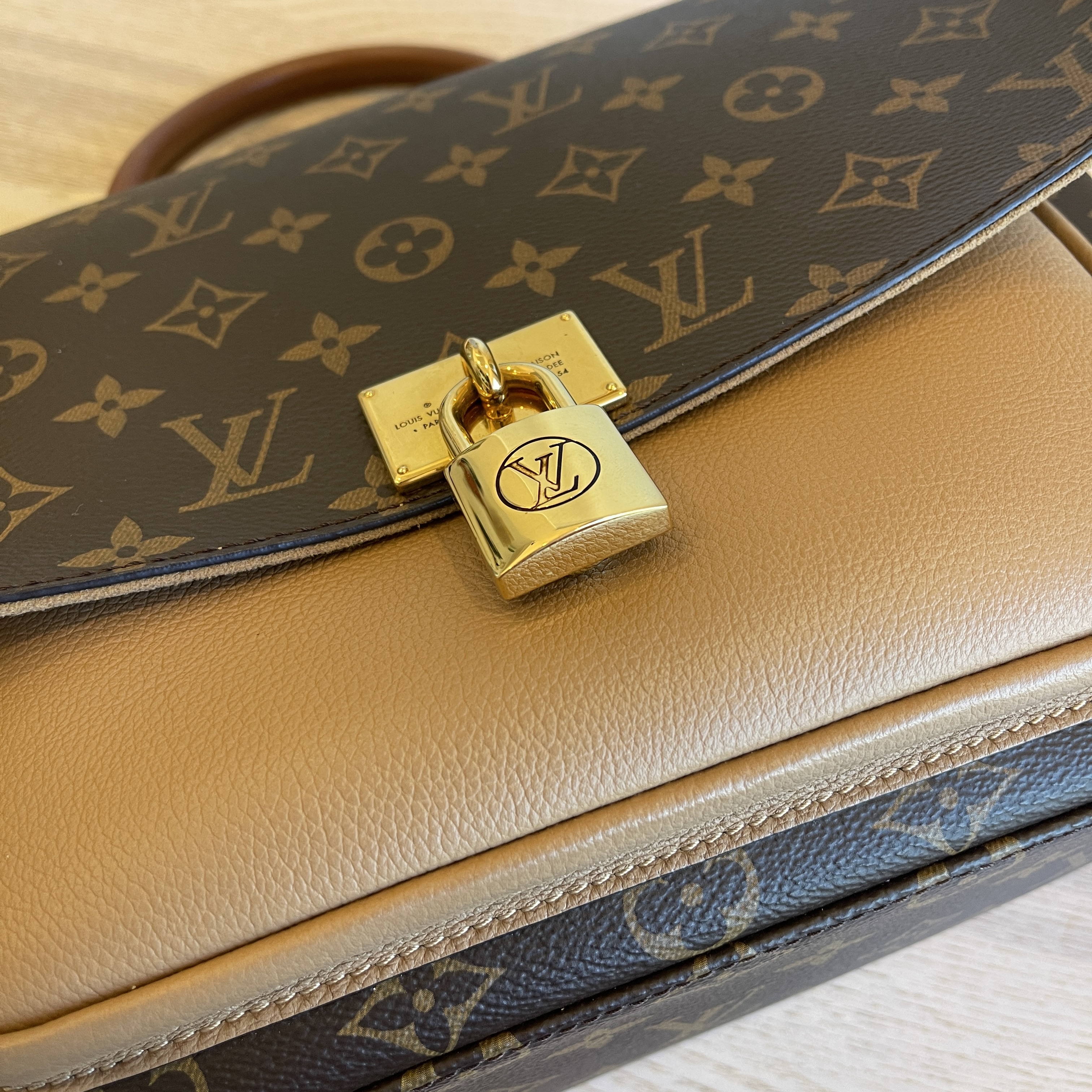 Louis Vuitton Sesame Leather Monogram Canvas Marignan Bag, myGemma, SG