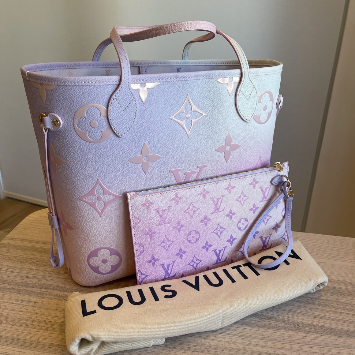 Louis Vuitton Spring In The City Sunrise Pastel Neverfull MM Set