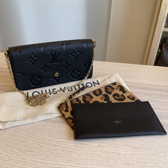 Louis Vuitton Pochette Felicie Wild at Heart Black