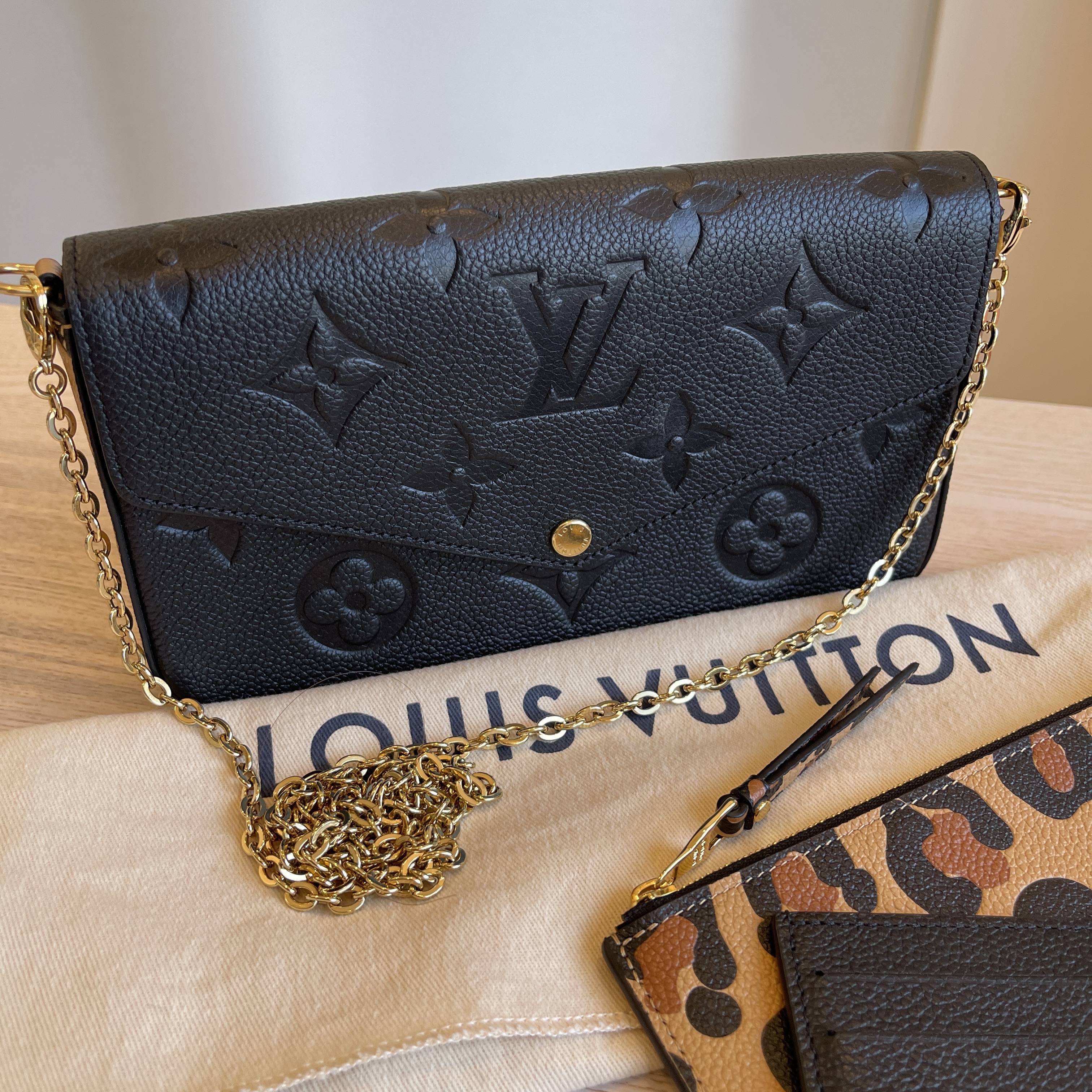 Louis Vuitton Pochette Felicie Wild at Heart Black