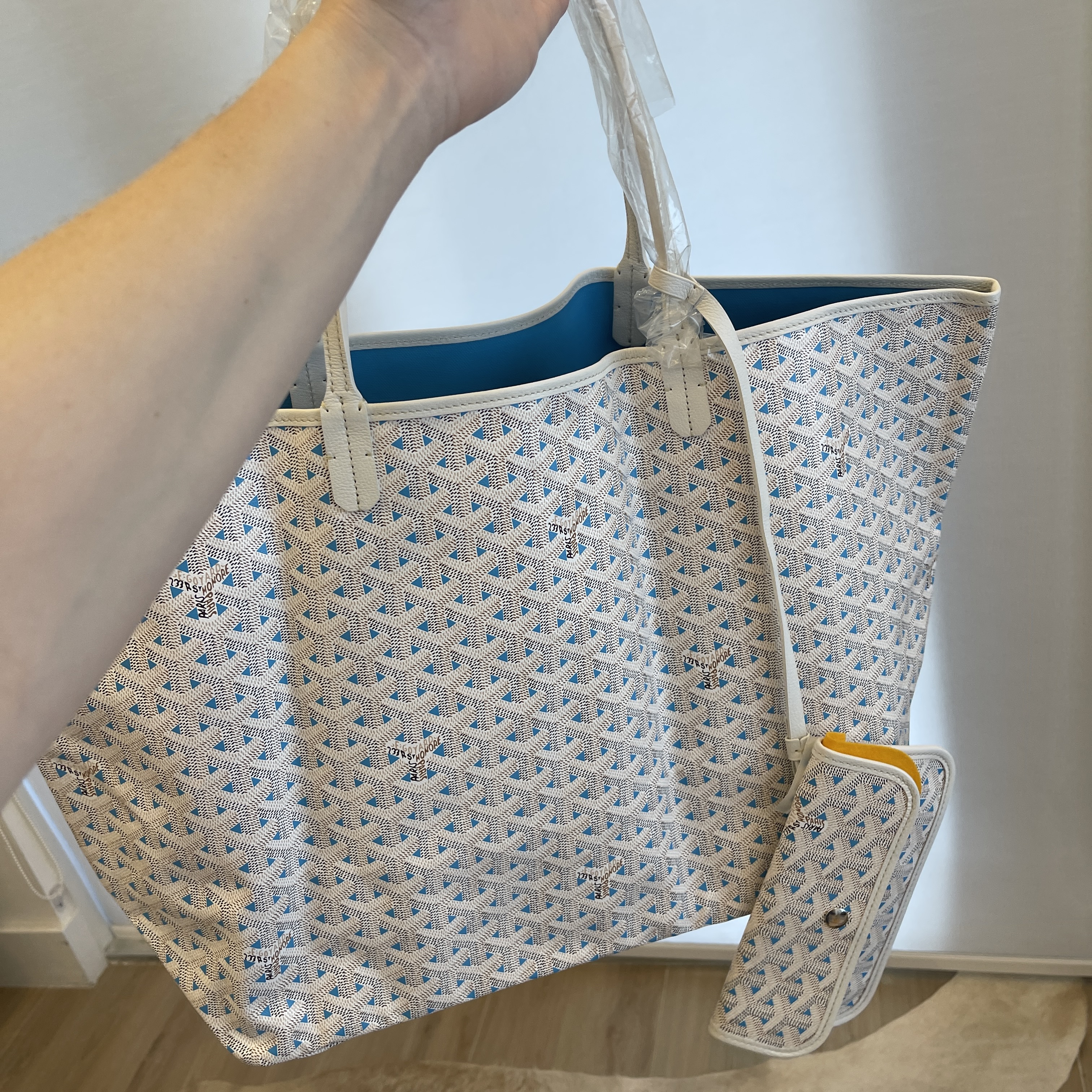 Goyard Saint Louis Claire voie GM Tote Bag - White