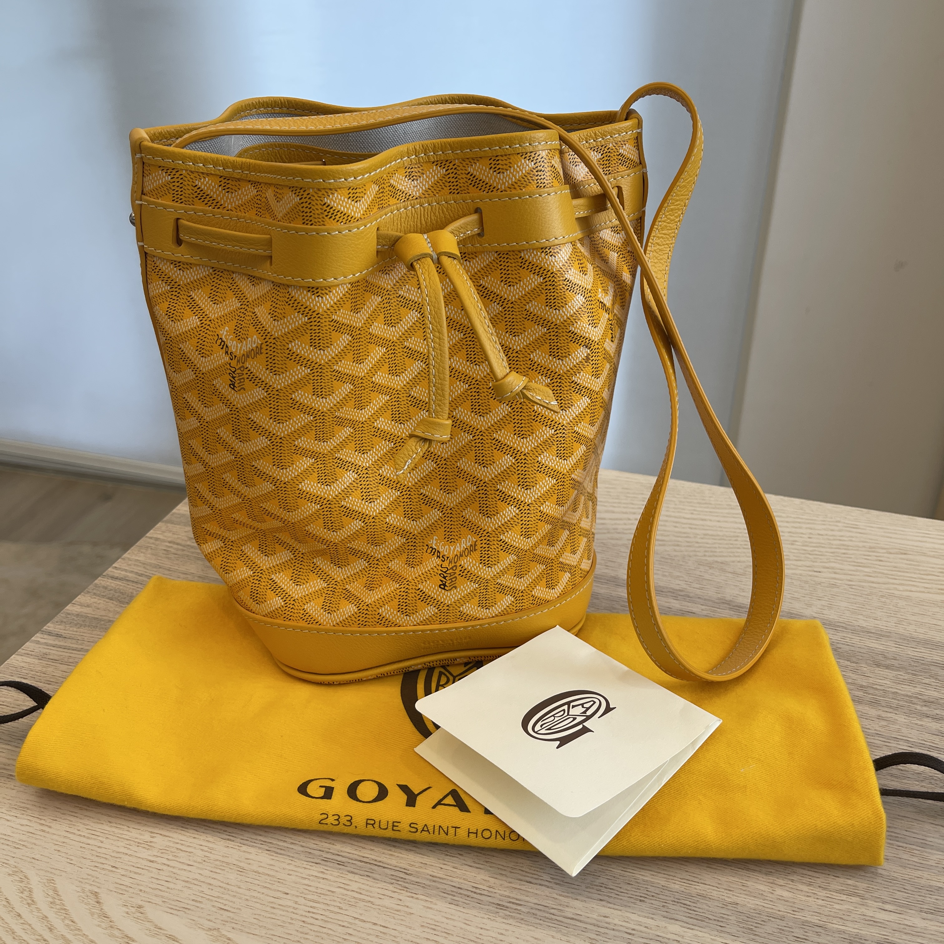 yellow goyard crossbody bag
