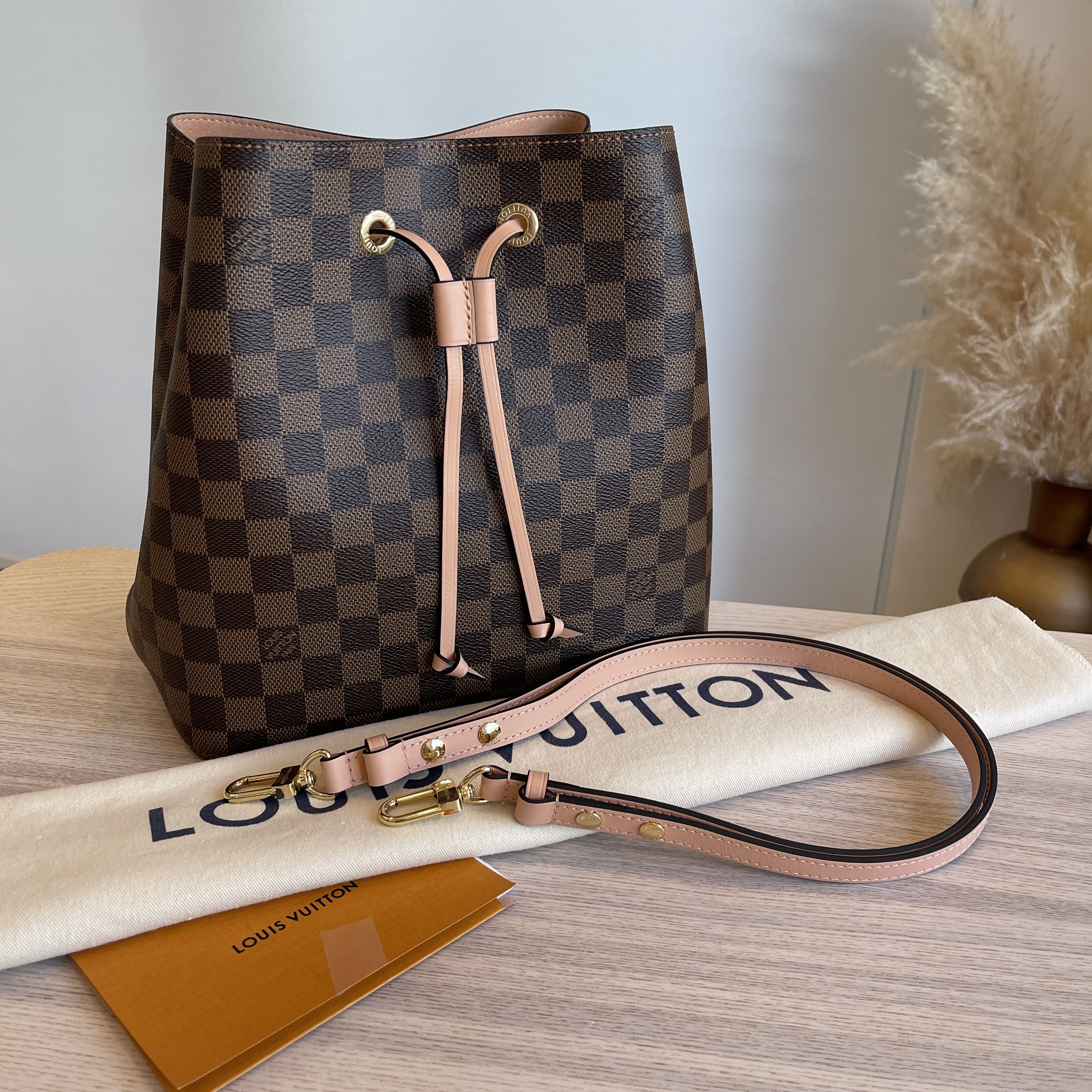 Louis Vuitton Damier Ebene Neonoe MM Venus Pink - A World Of Goods